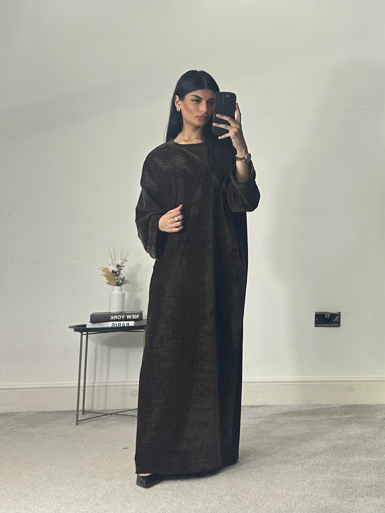 Velvet Long Dress/Abaya