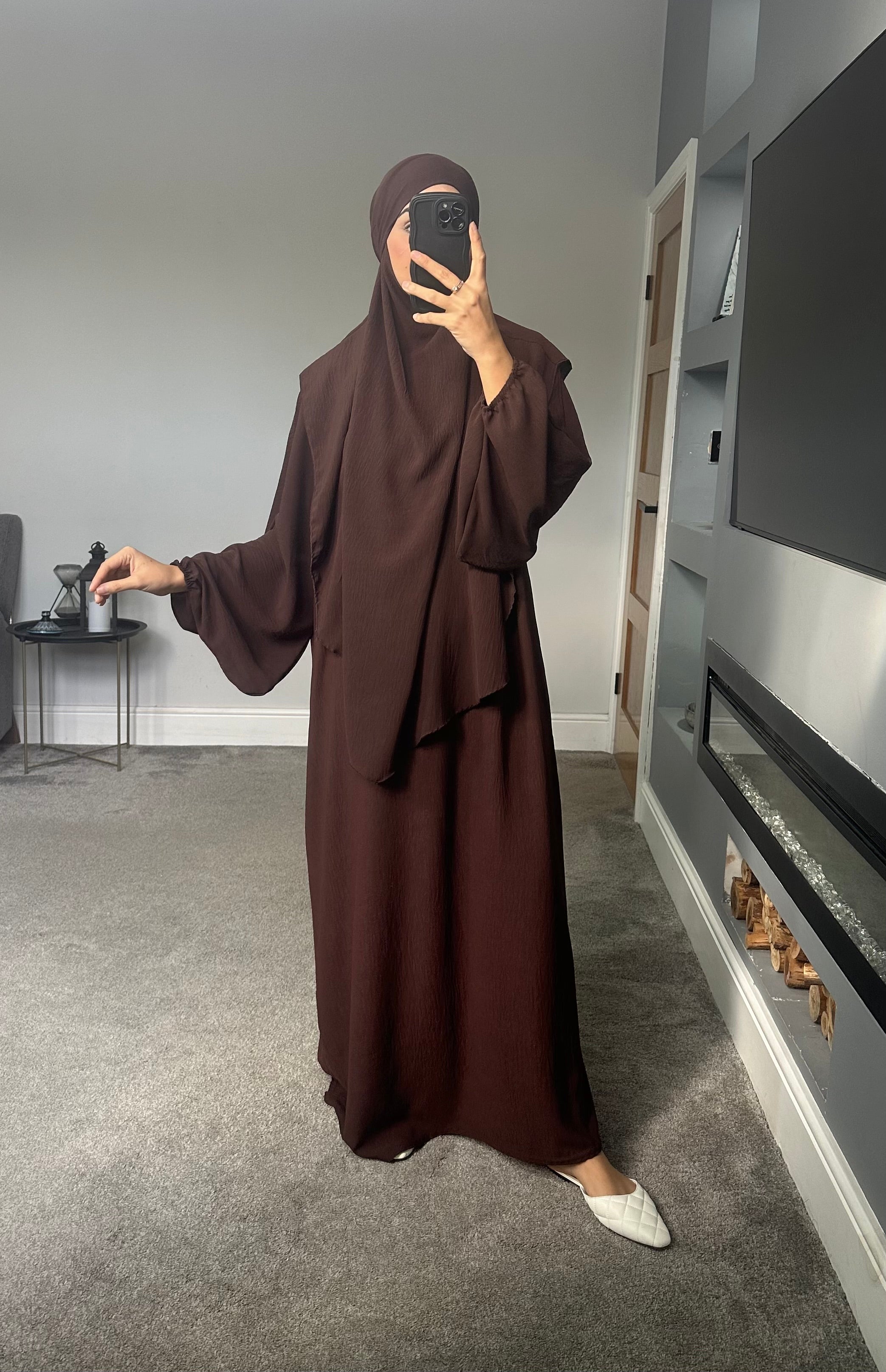 Hareem Batwing Sleeves Khimar Set