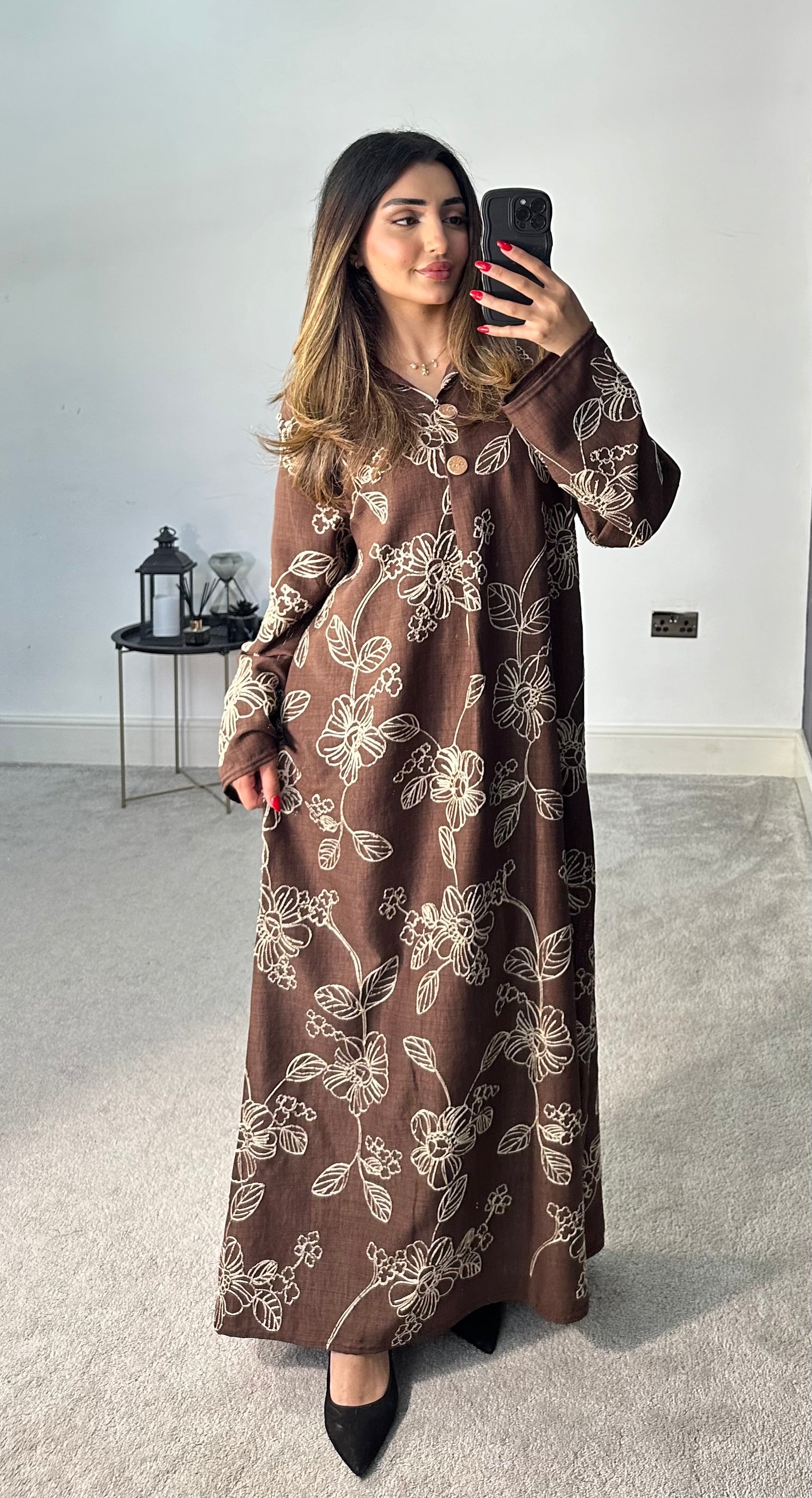 Madiha Embroidered Long Dress