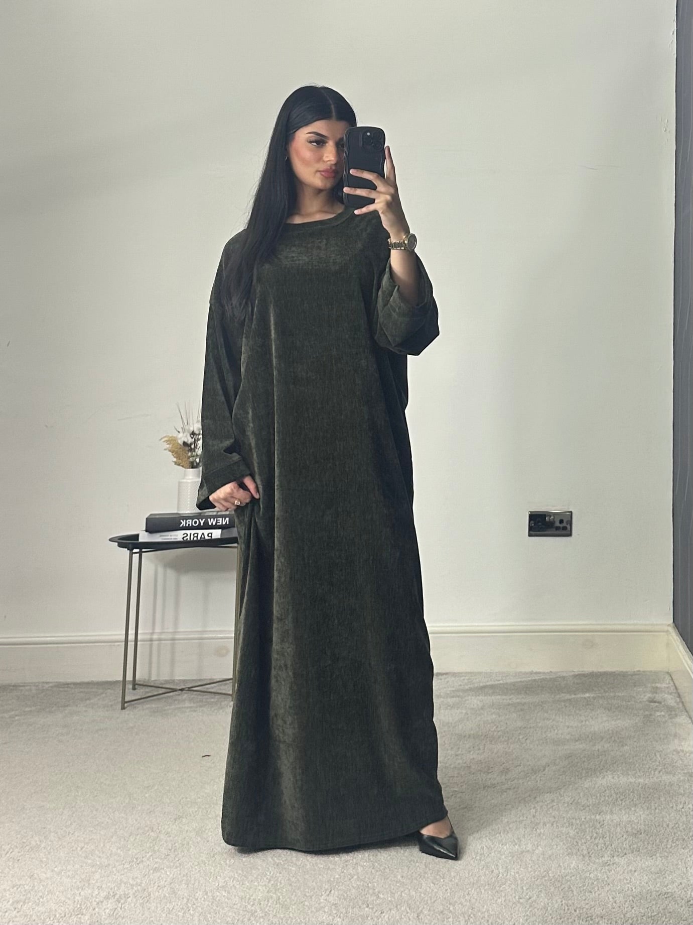 Velvet Long Dress/Abaya