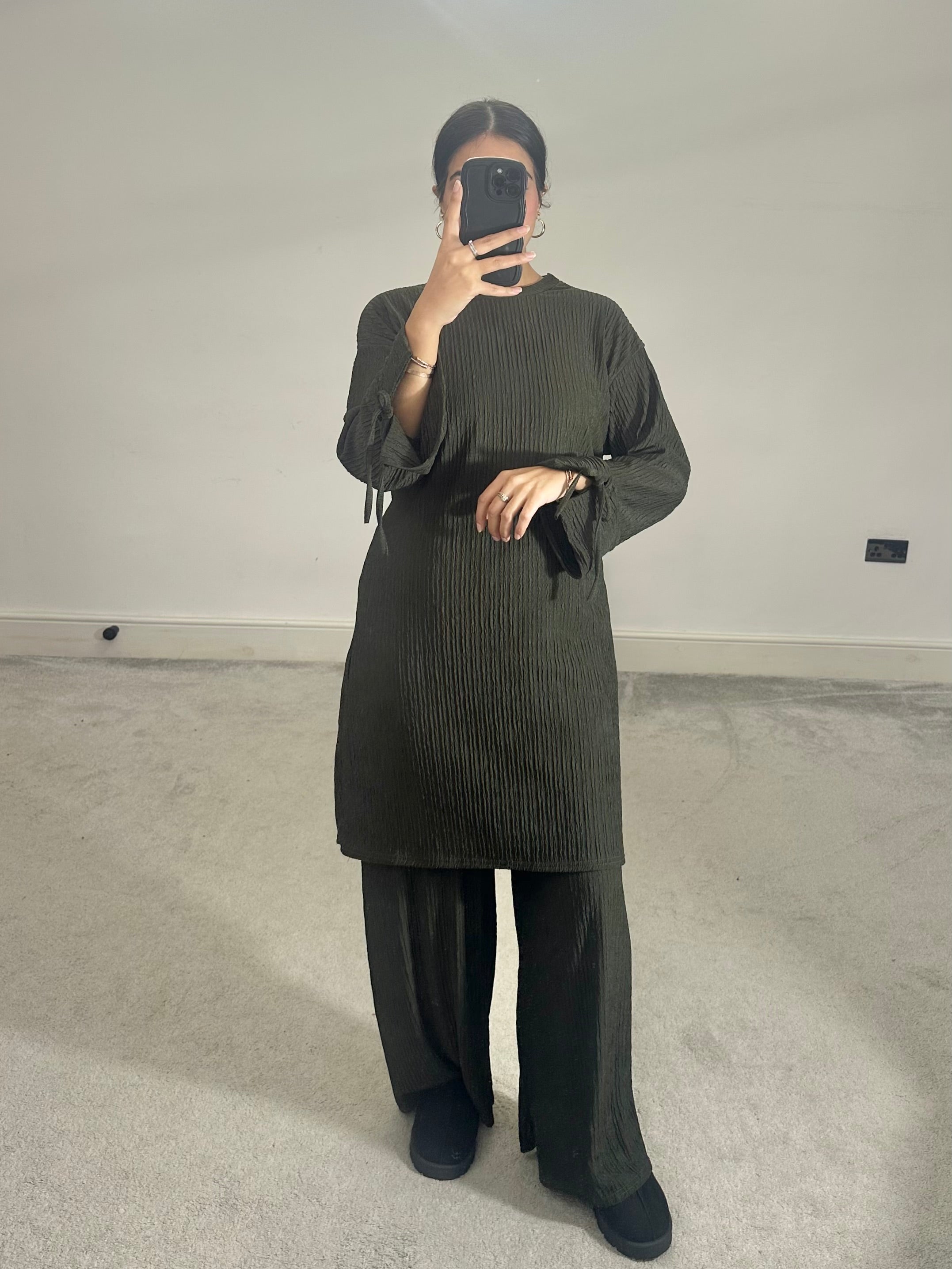 Zara crinkle print 2 piece co ord set