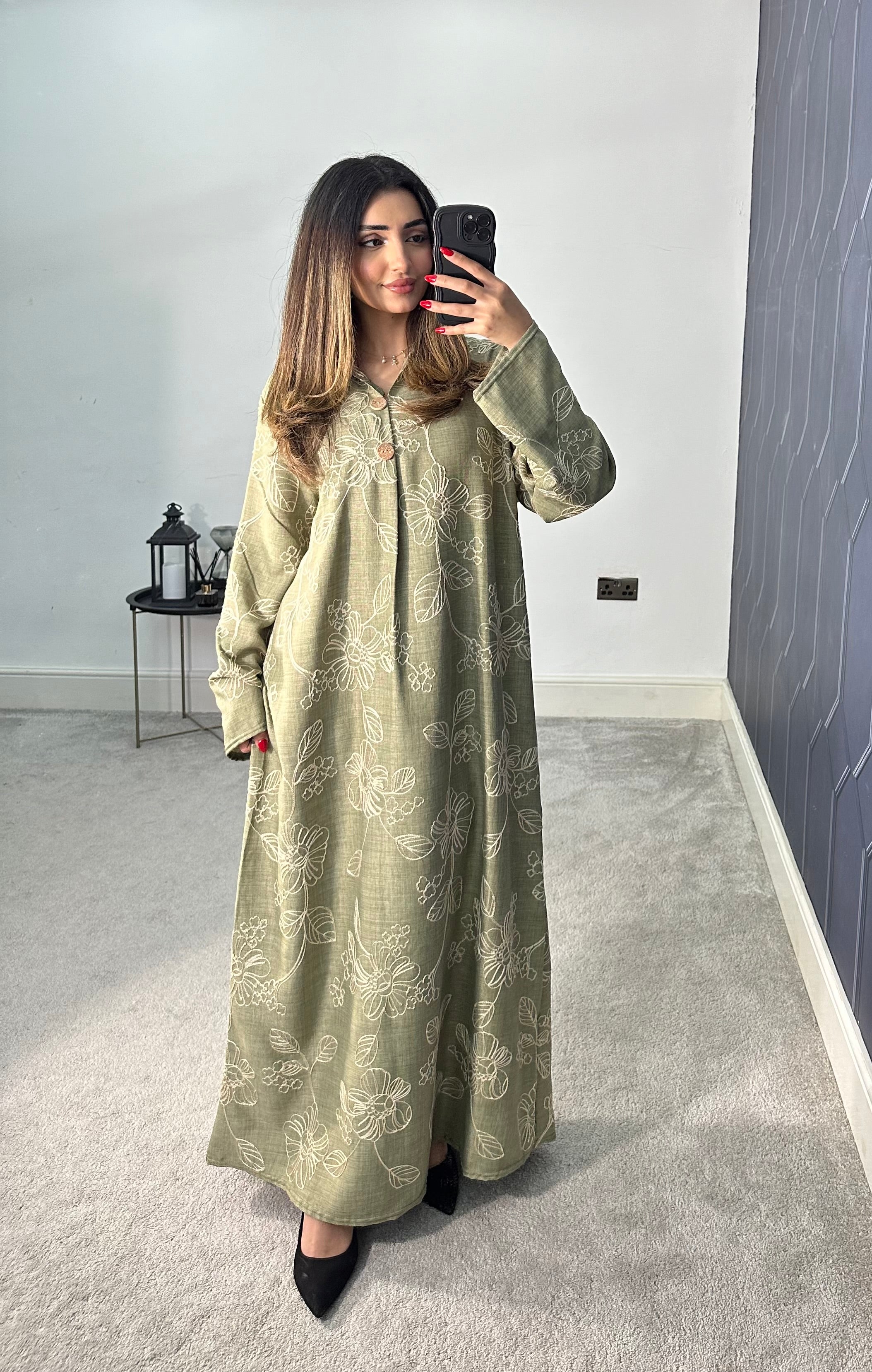 Madiha Embroidered Long Dress