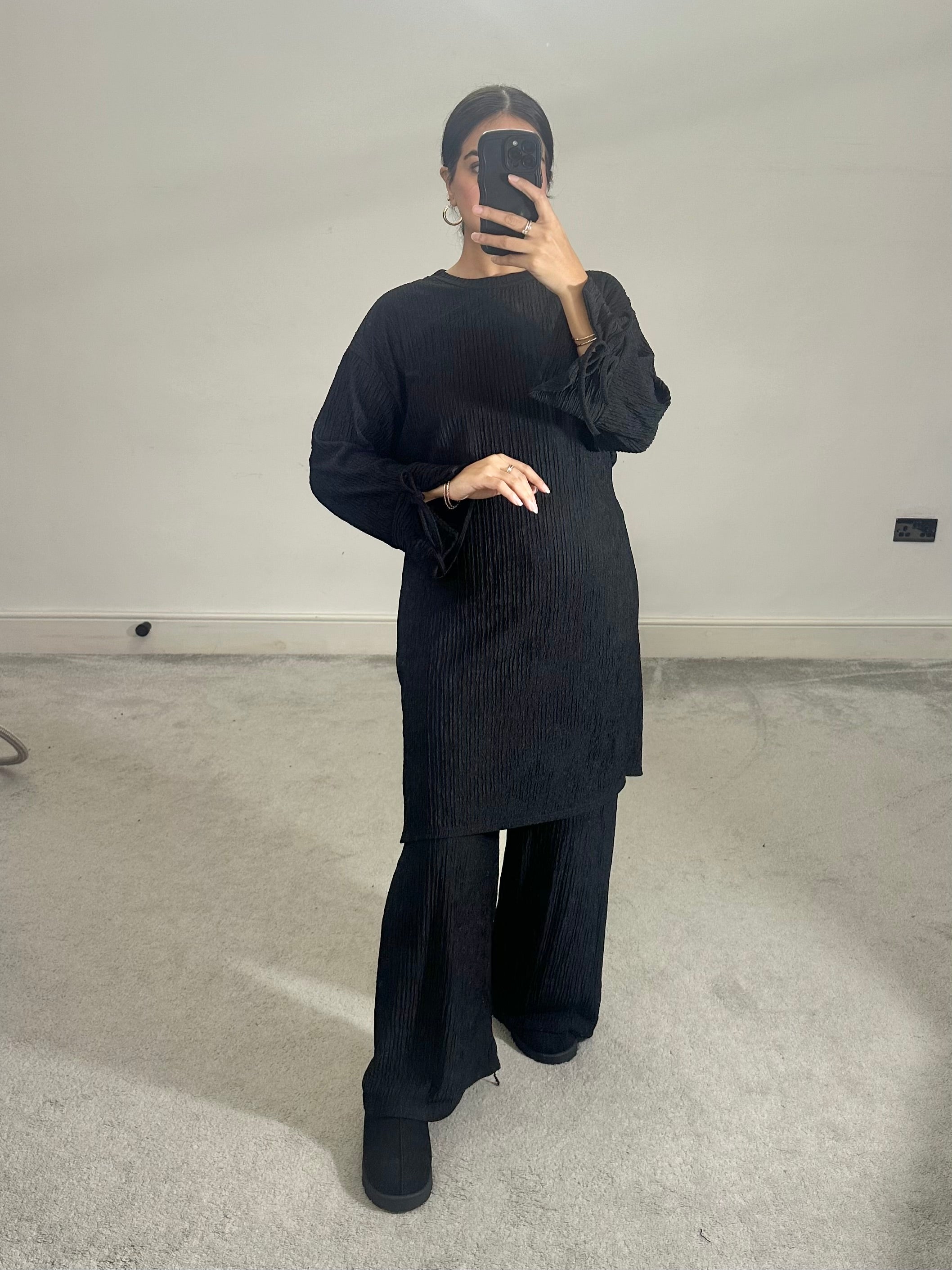 Zara crinkle print 2 piece co ord set