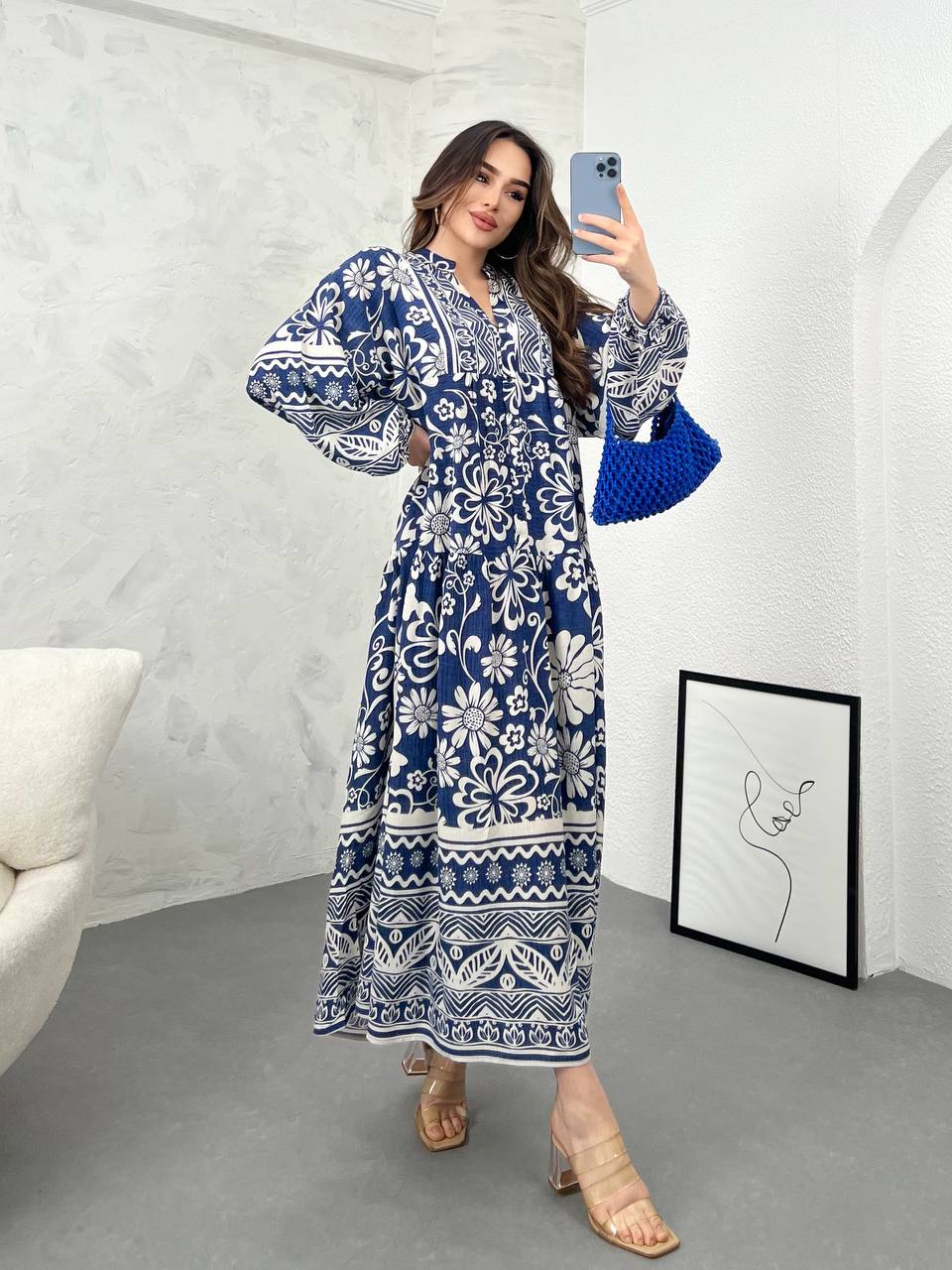 Adeela Dress (Denim Blue)