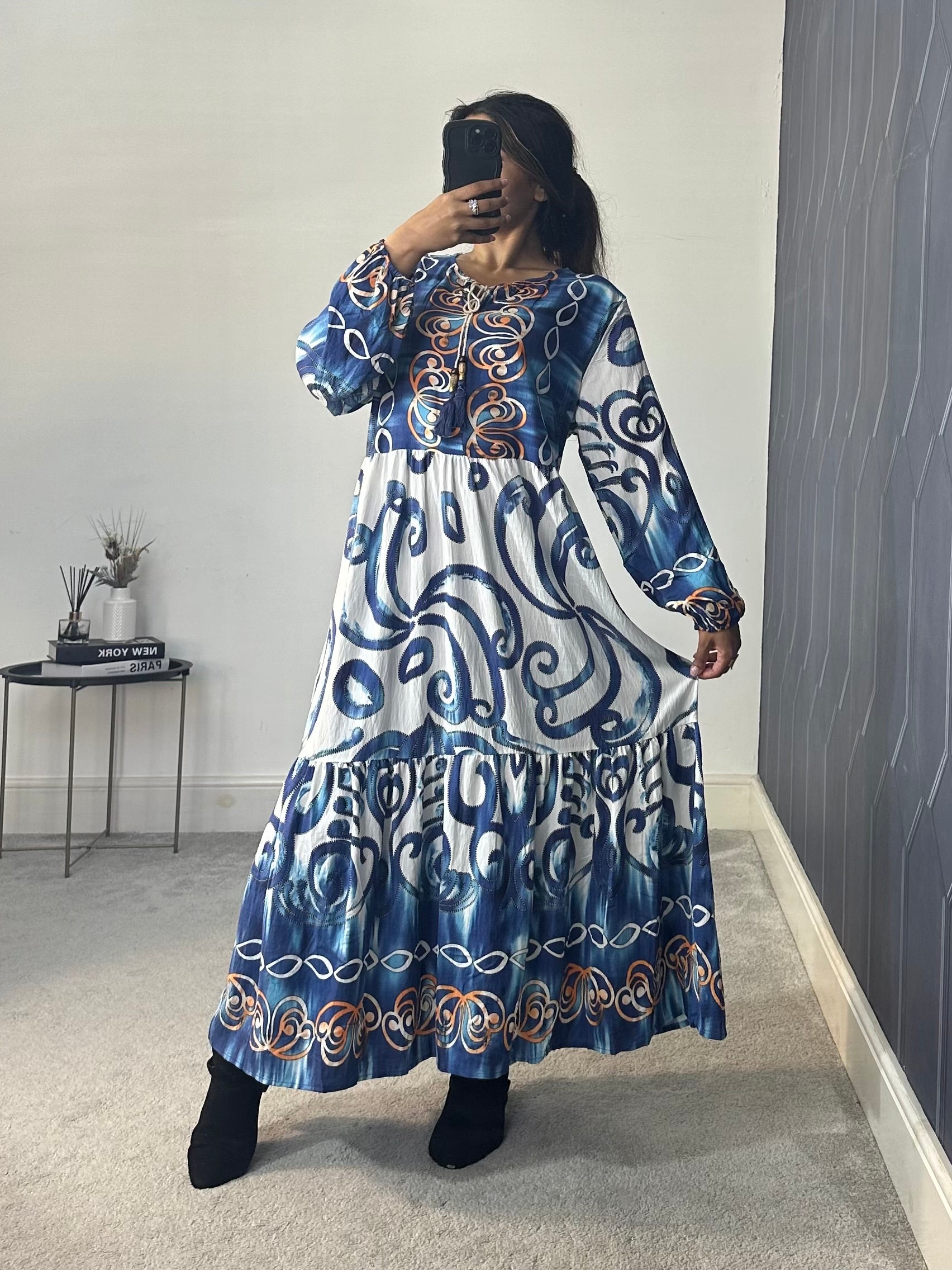 Printed Dress (Plus Size)
