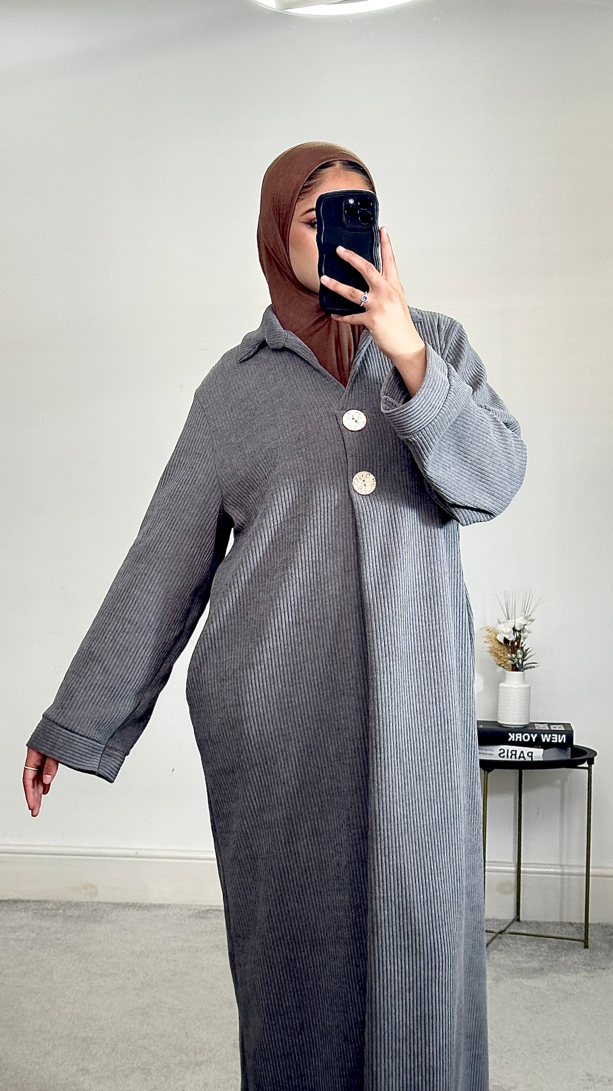 Corduroy Abaya/Long Dress