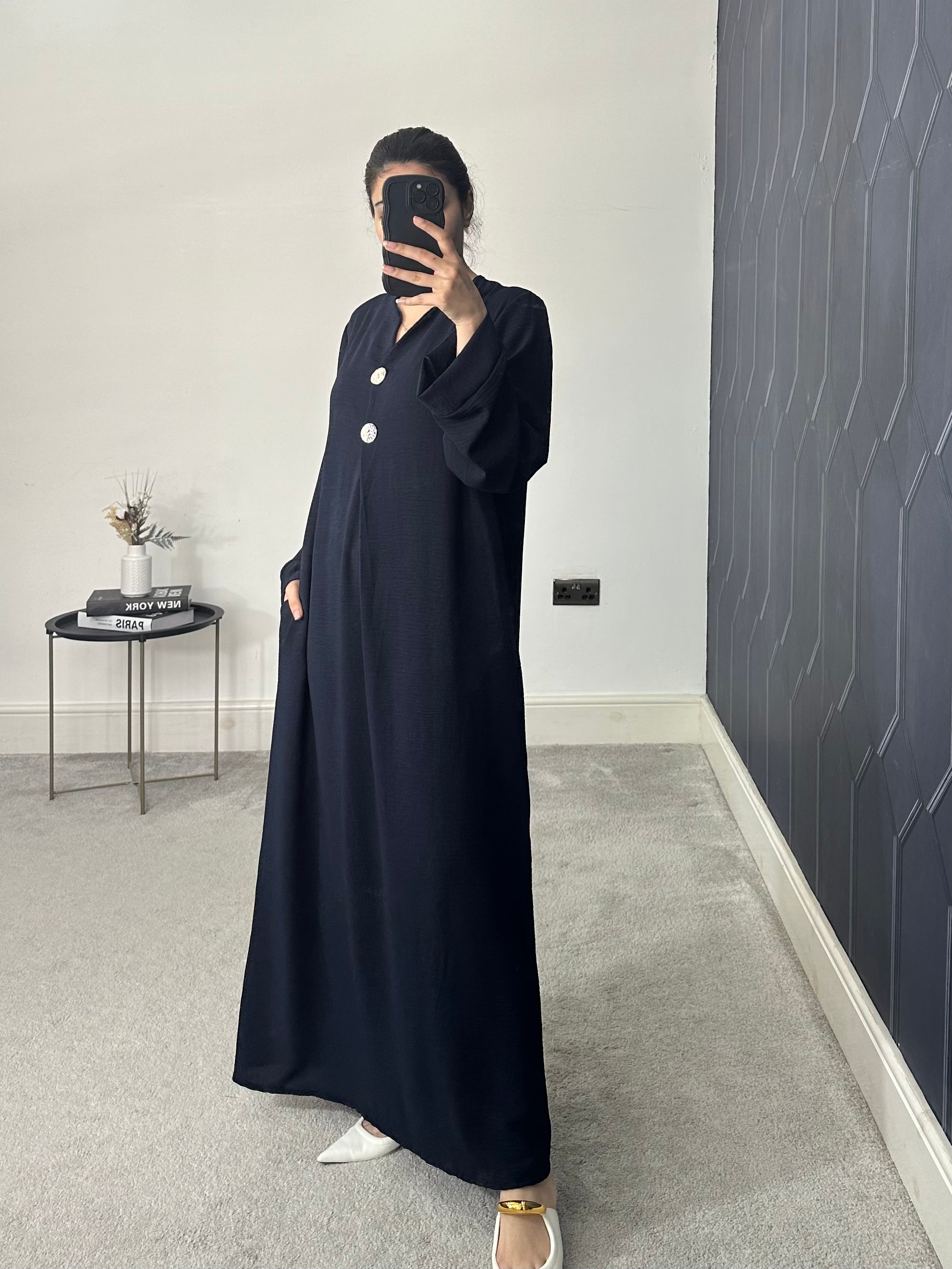 Huda Button Dress
