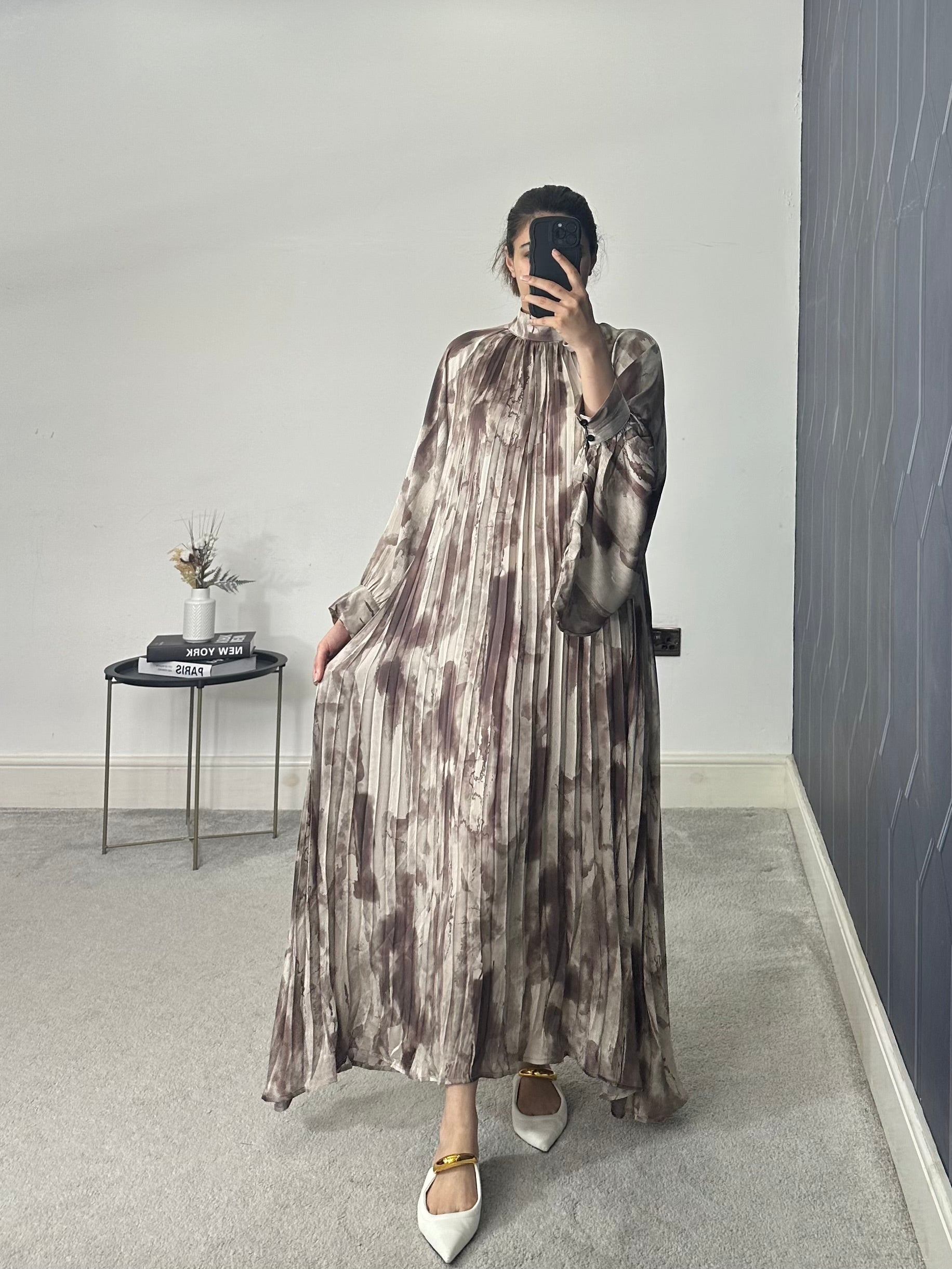 Zaina Pleated Maxi Dress