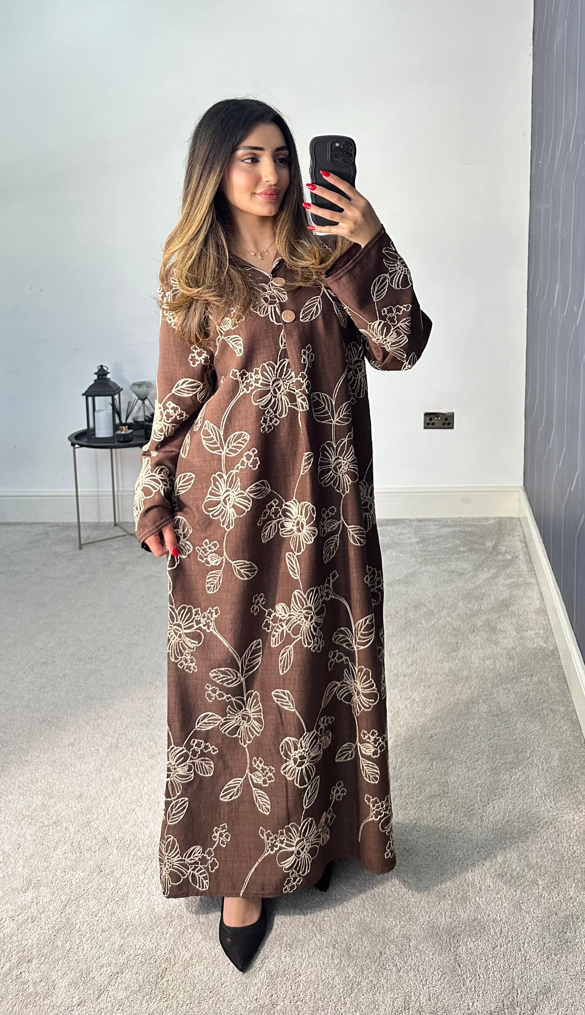 Madiha Embroidered Long Dress