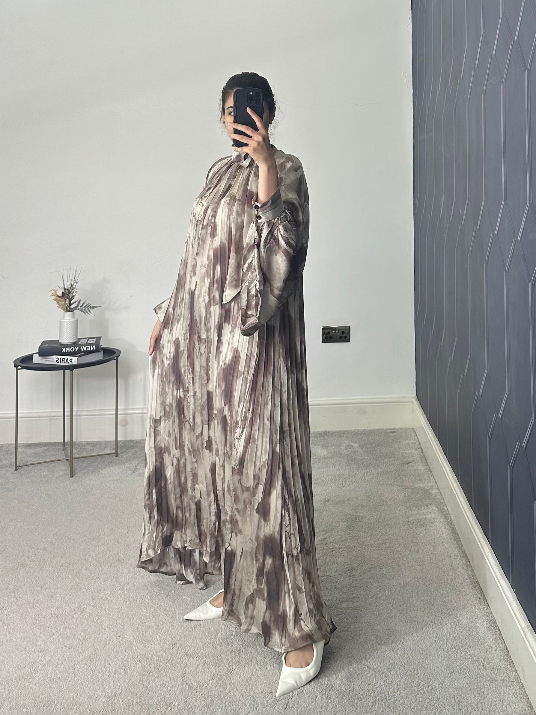 Zaina Pleated Maxi Dress