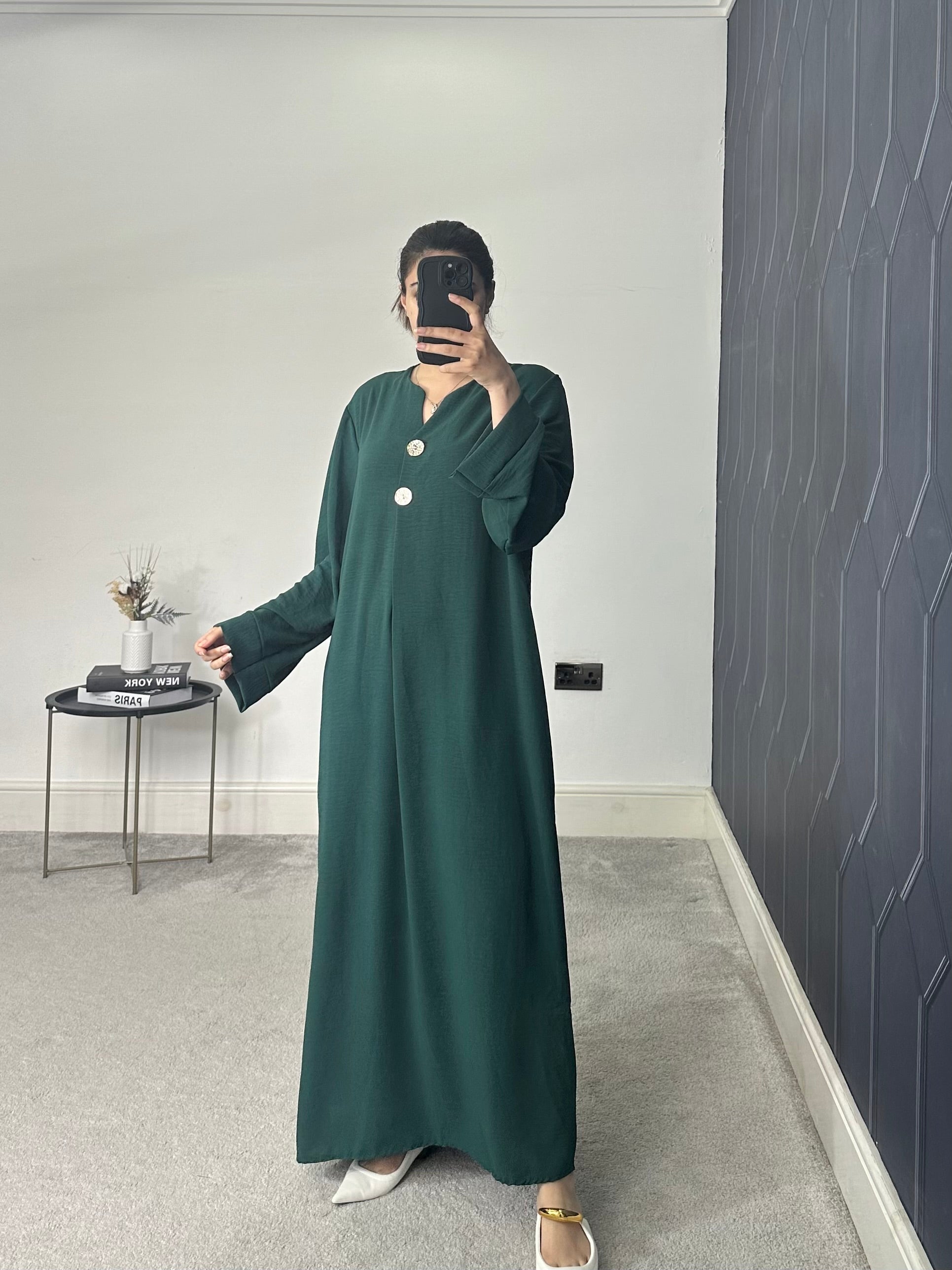 Huda Button Dress