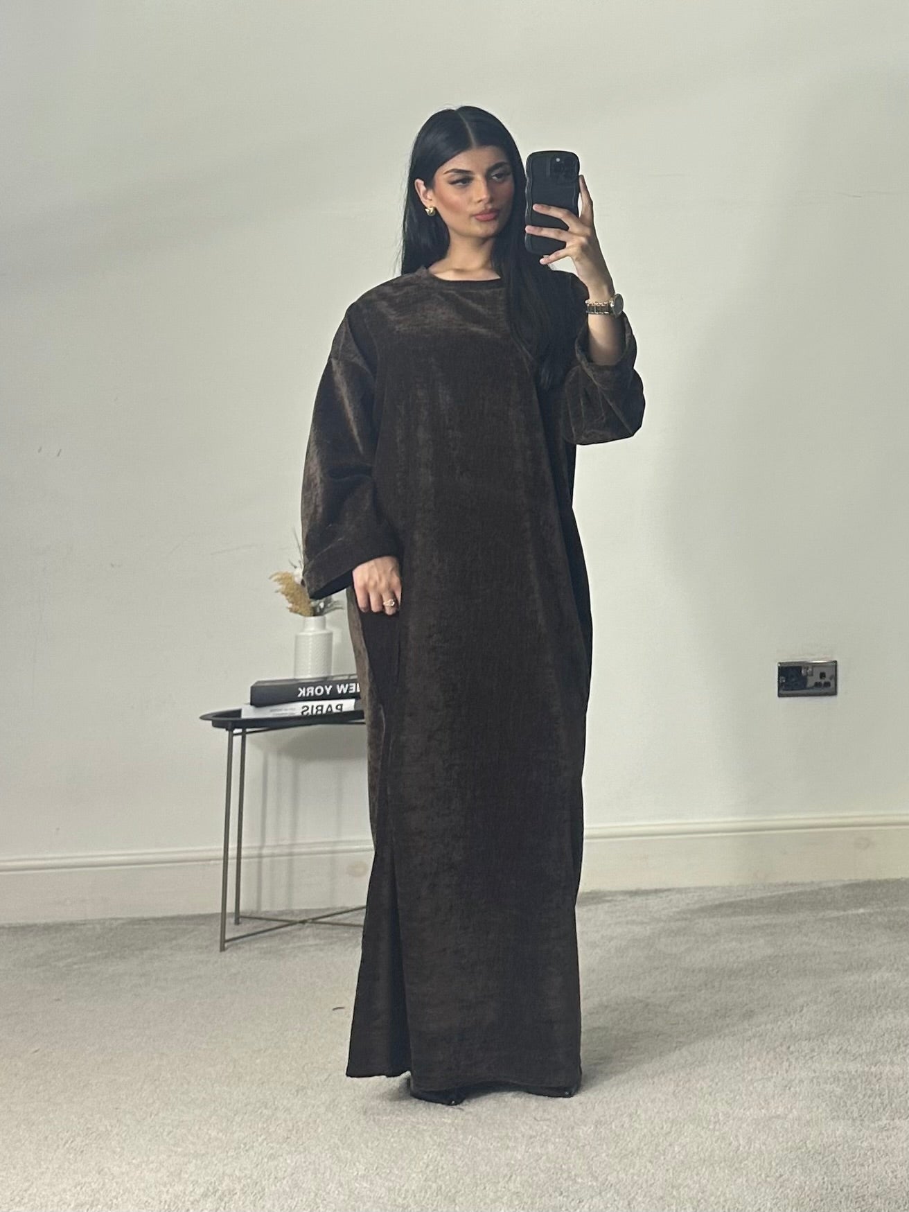 Velvet Long Dress/Abaya