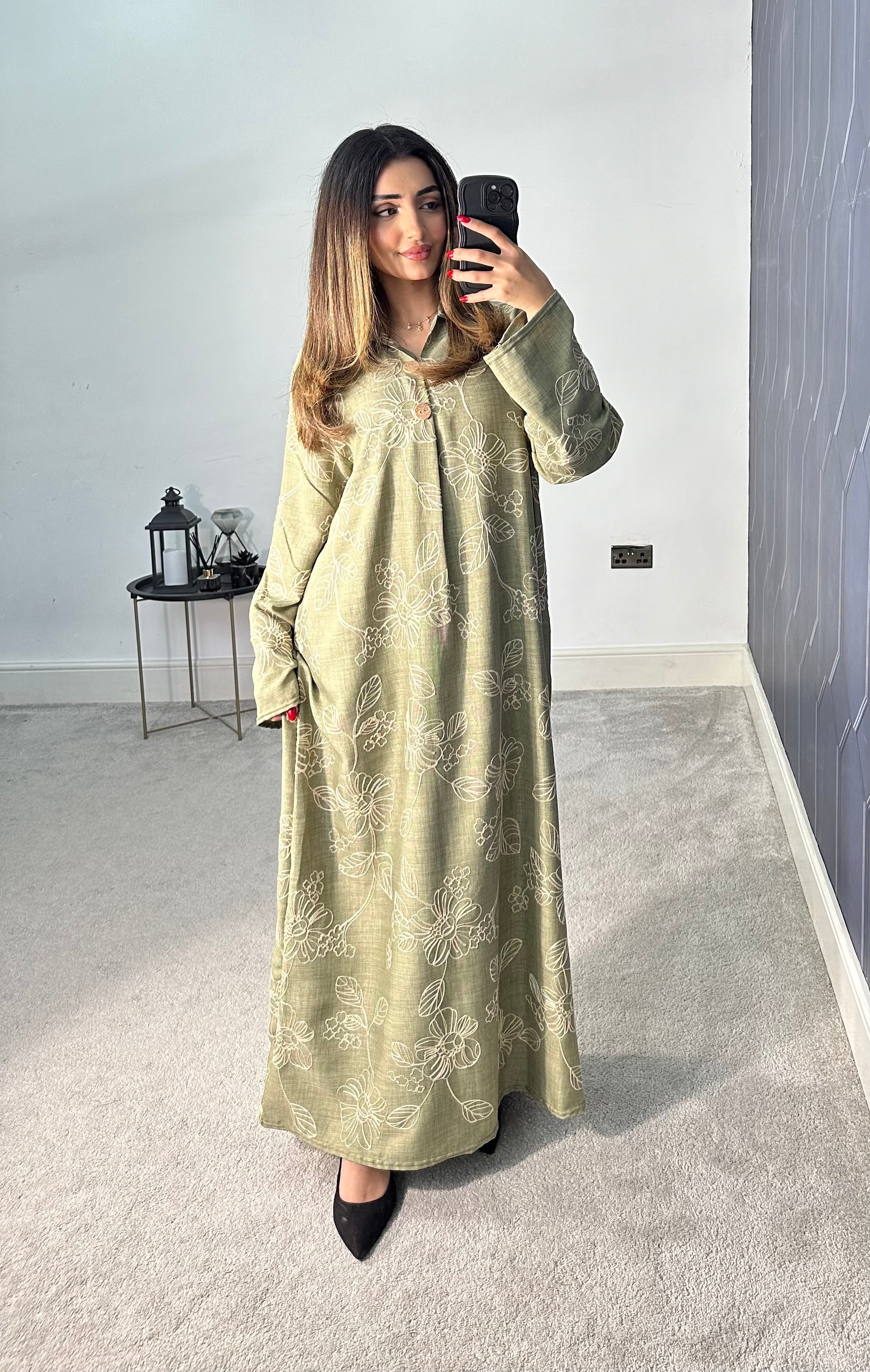 Madiha Embroidered Long Dress