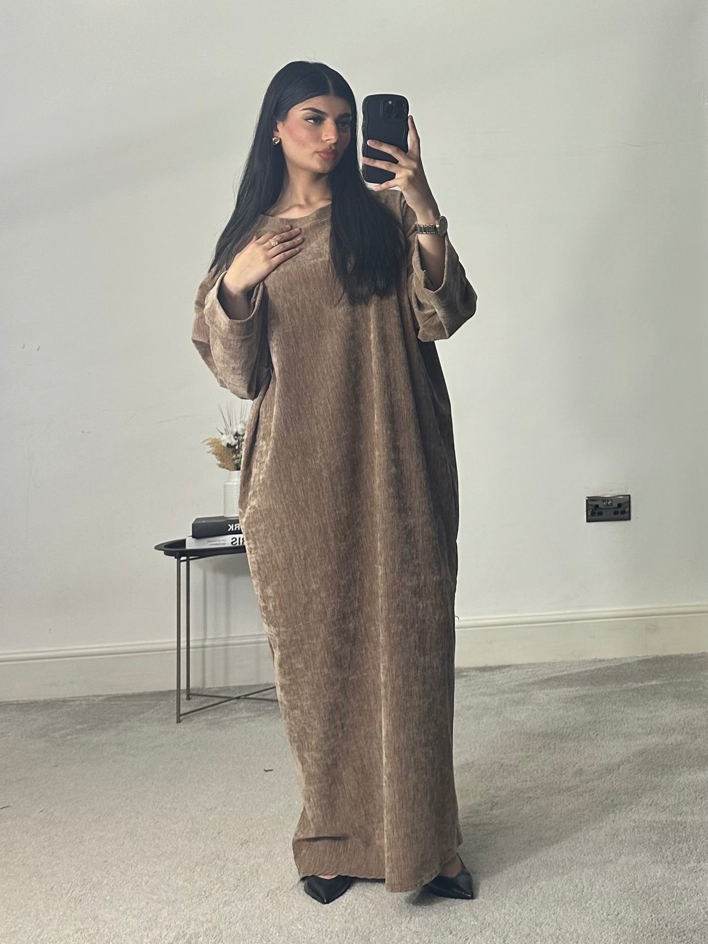 Velvet Long Dress/Abaya