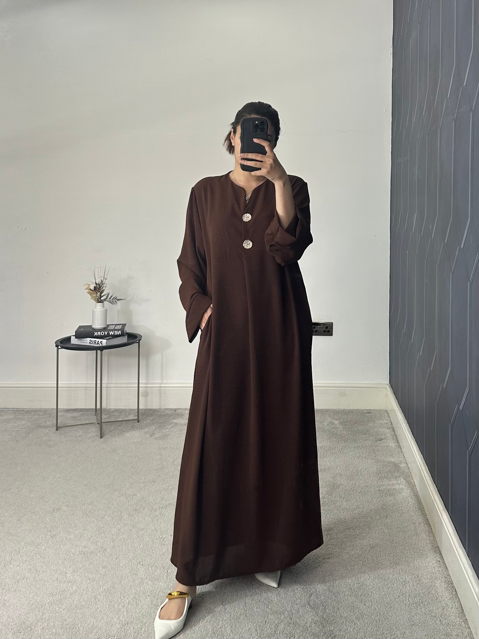 Huda Button Dress