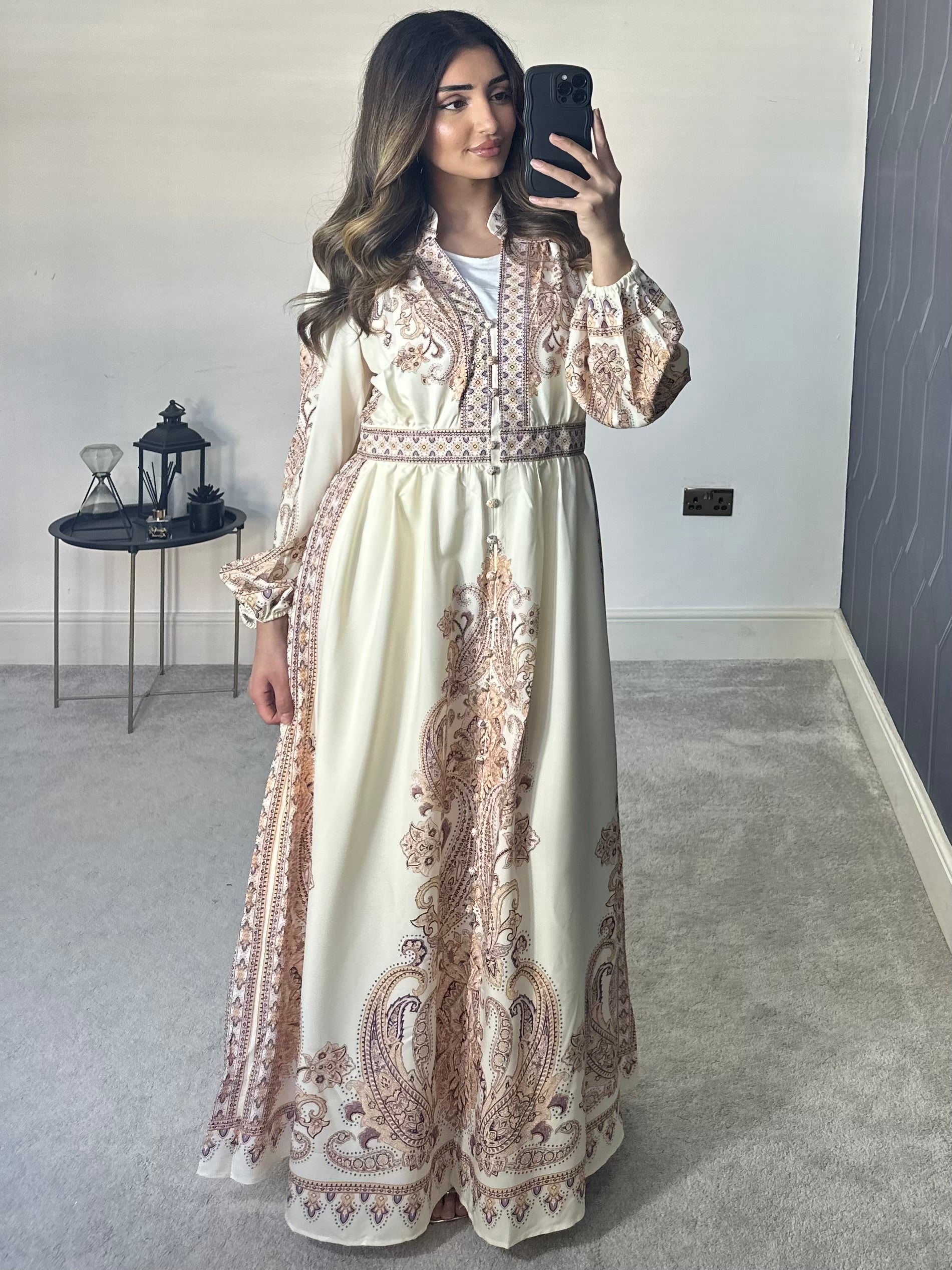 Zahra Long Sleeve Dress/Kaftan