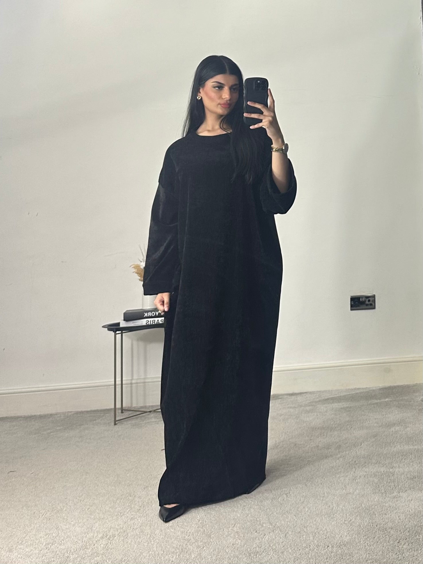 Velvet Long Dress/Abaya