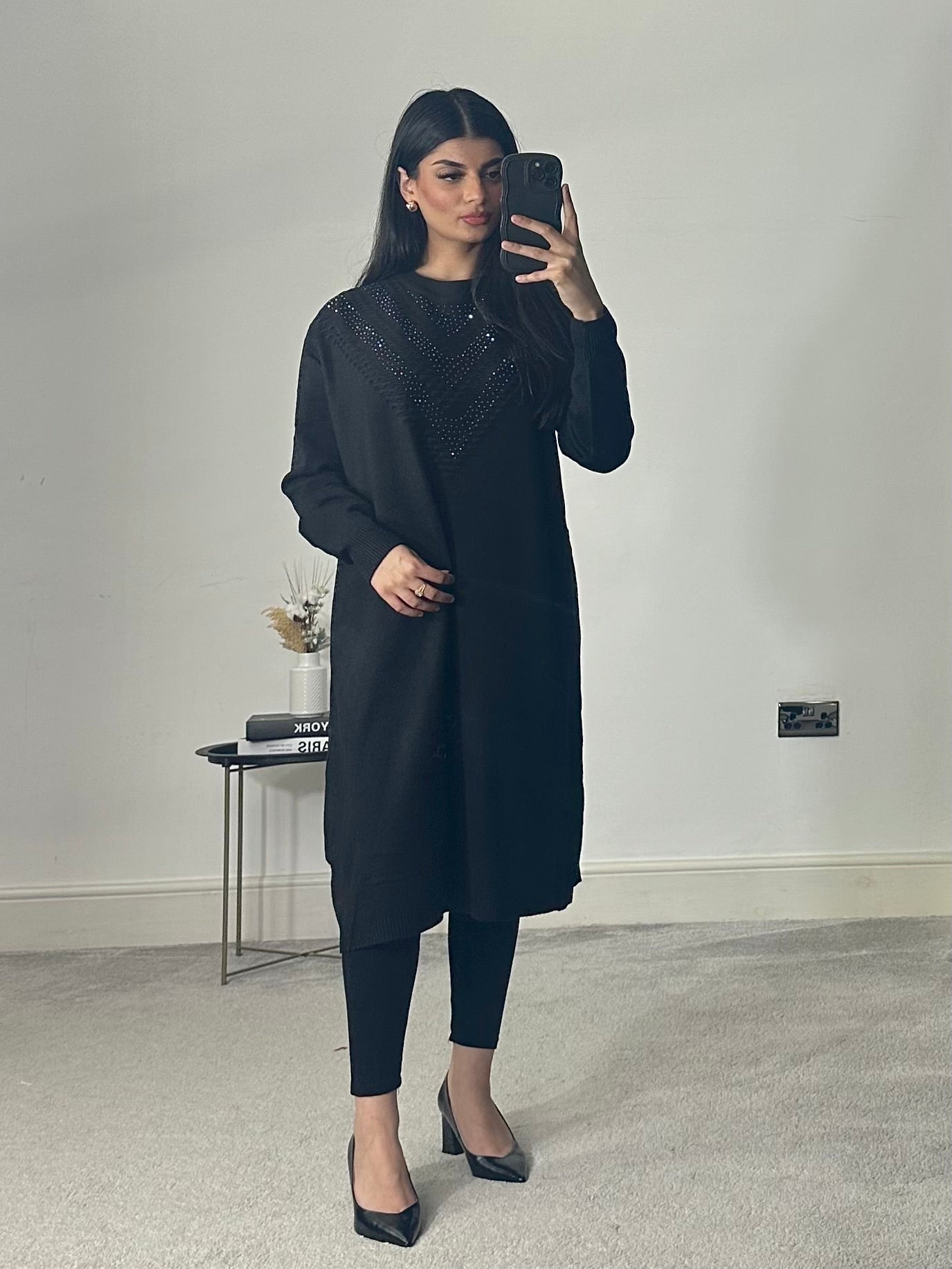 Soft Knitted Modest Long Sleeves Jumper Dress