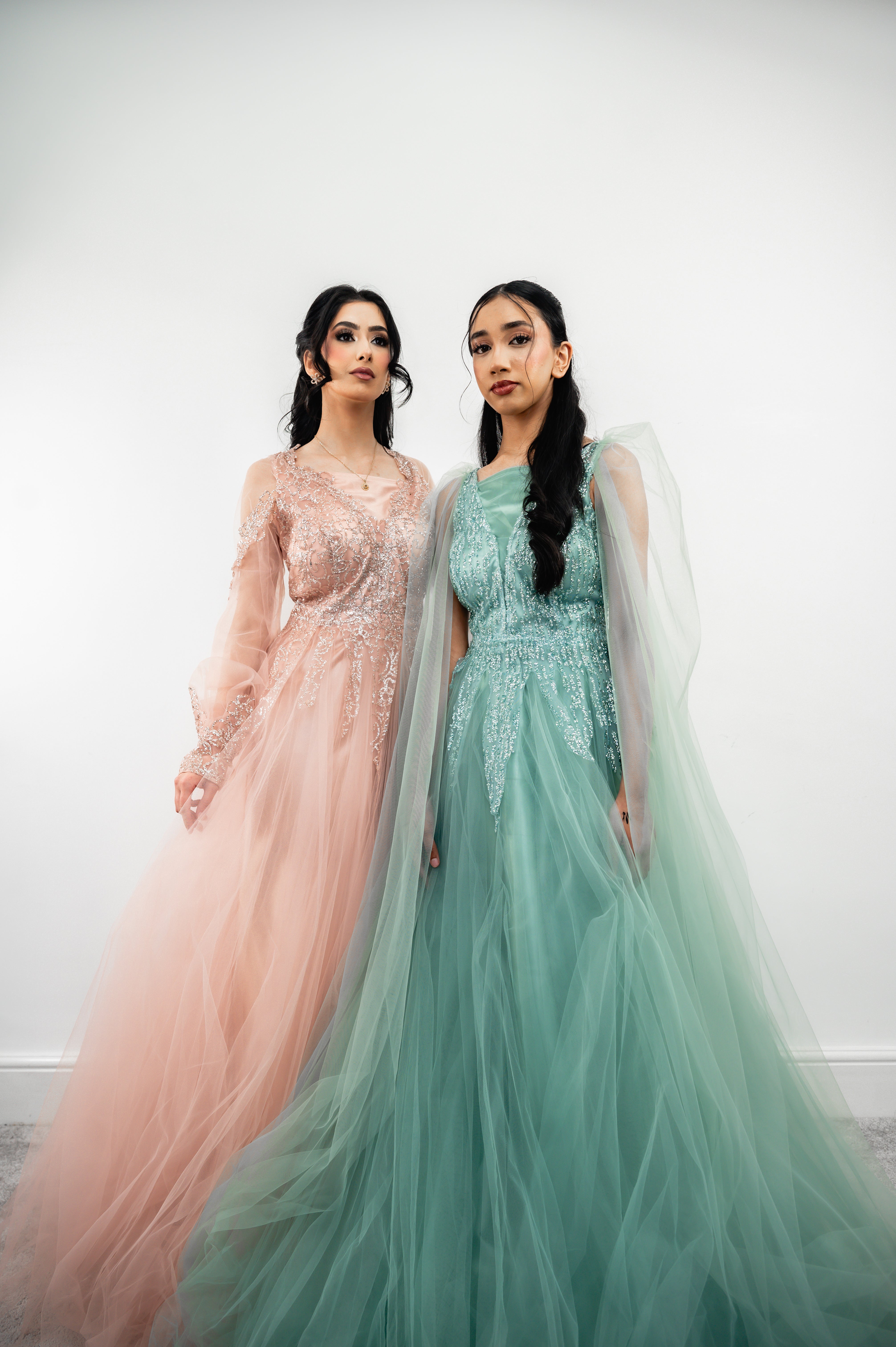 Melike Tulle Gown (Sage)