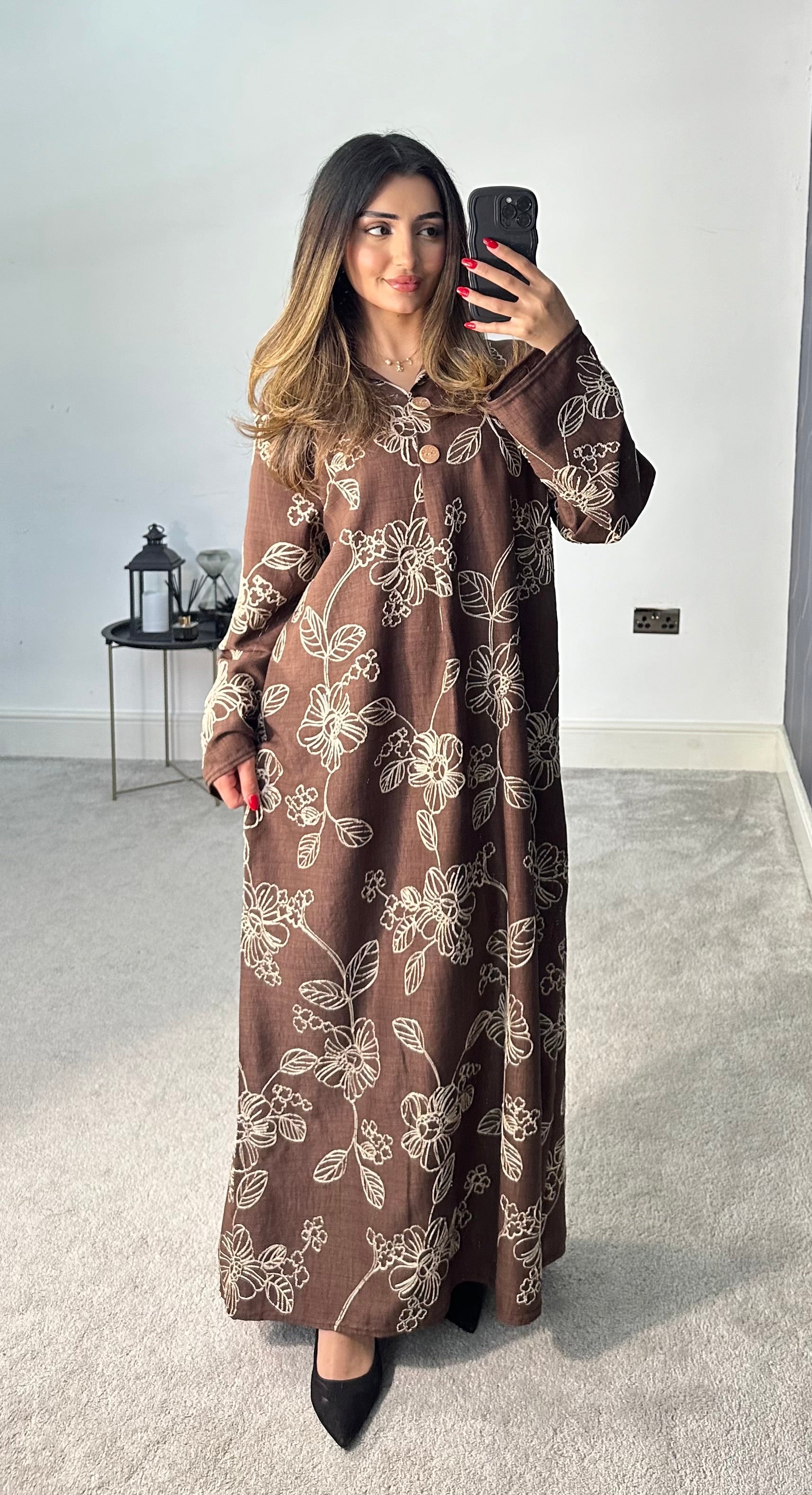 Madiha Embroidered Long Dress