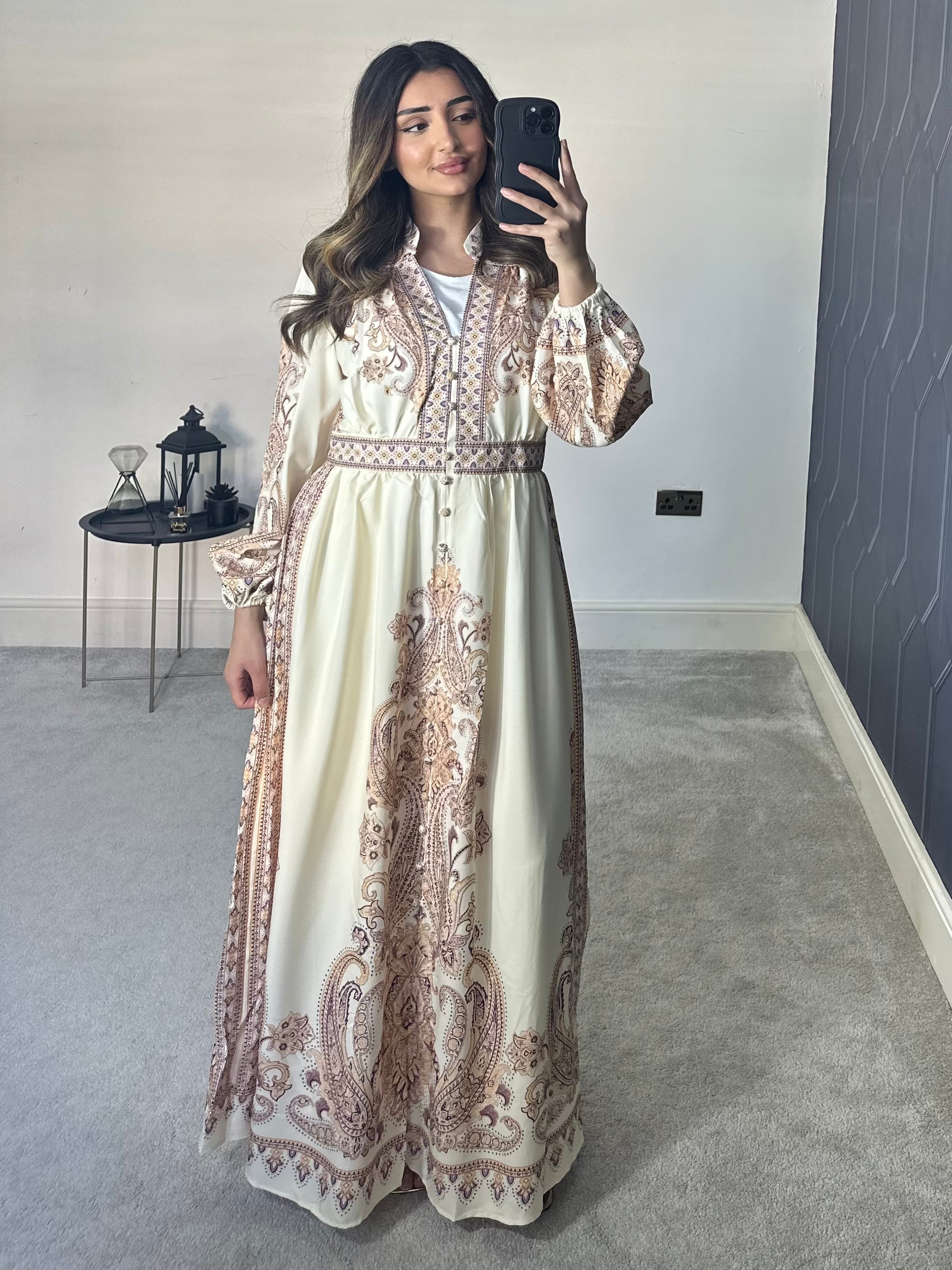 Zahra Long Sleeve Dress/Kaftan