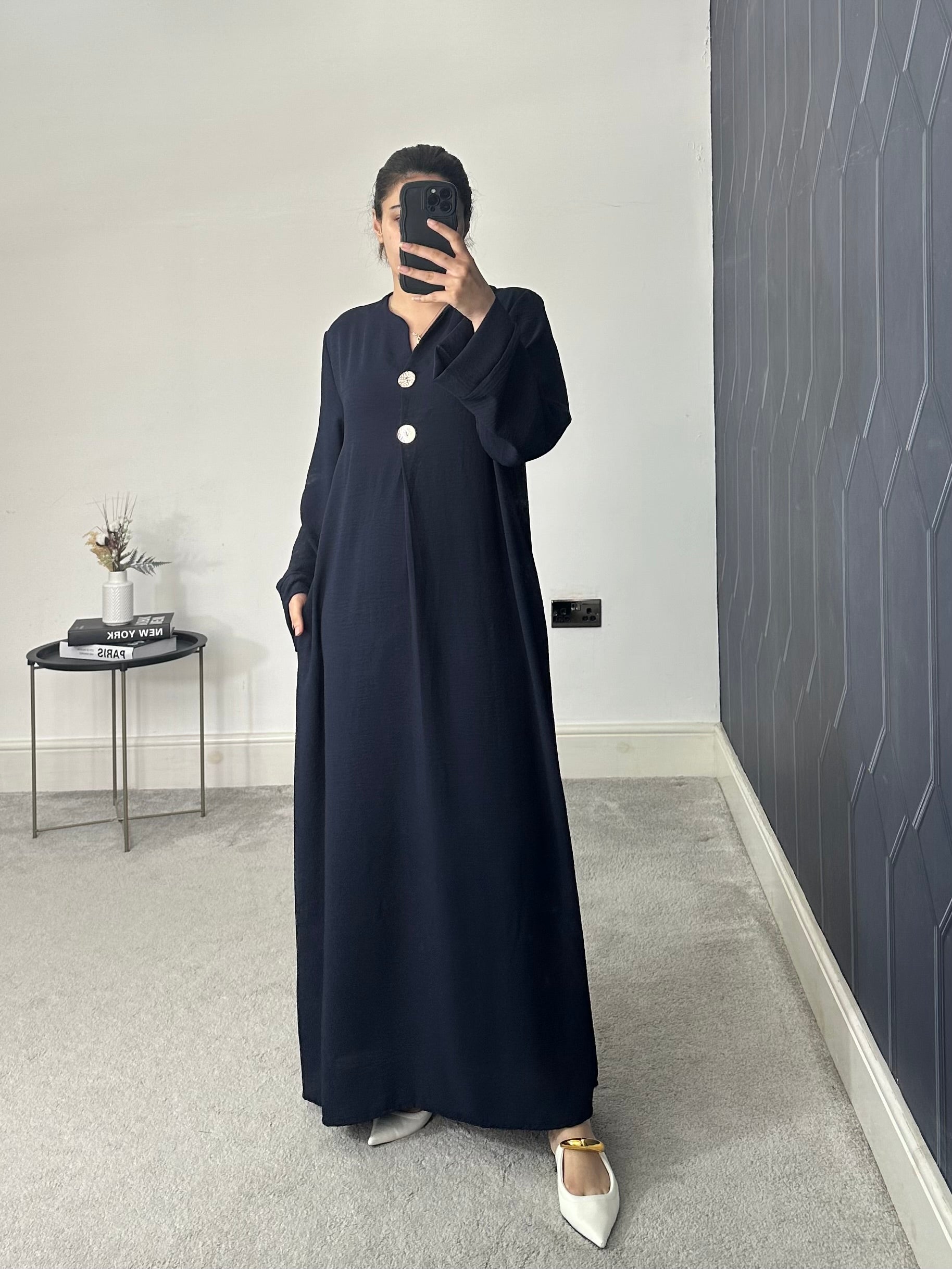 Huda Button Dress