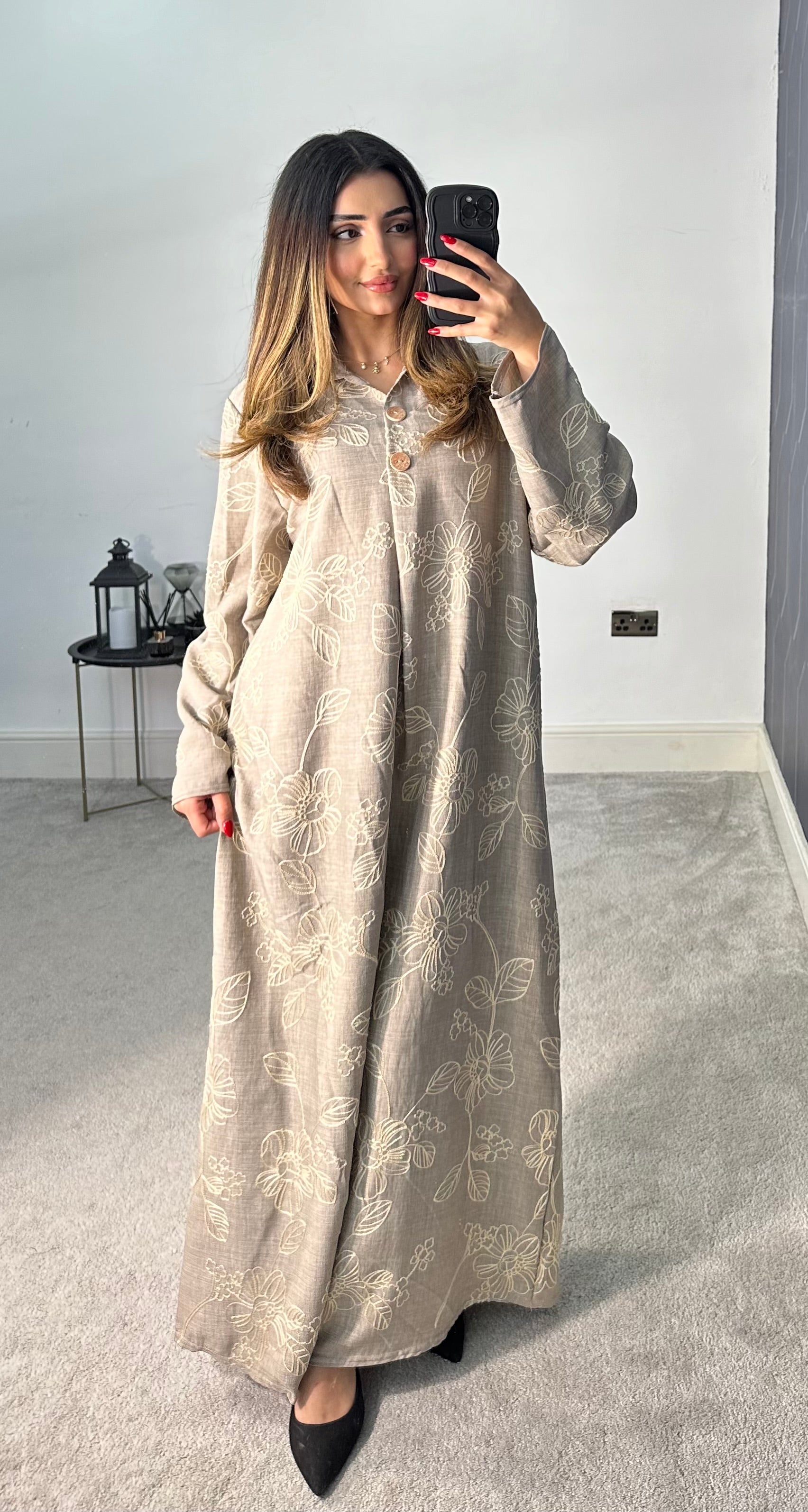 Madiha Embroidered Long Dress