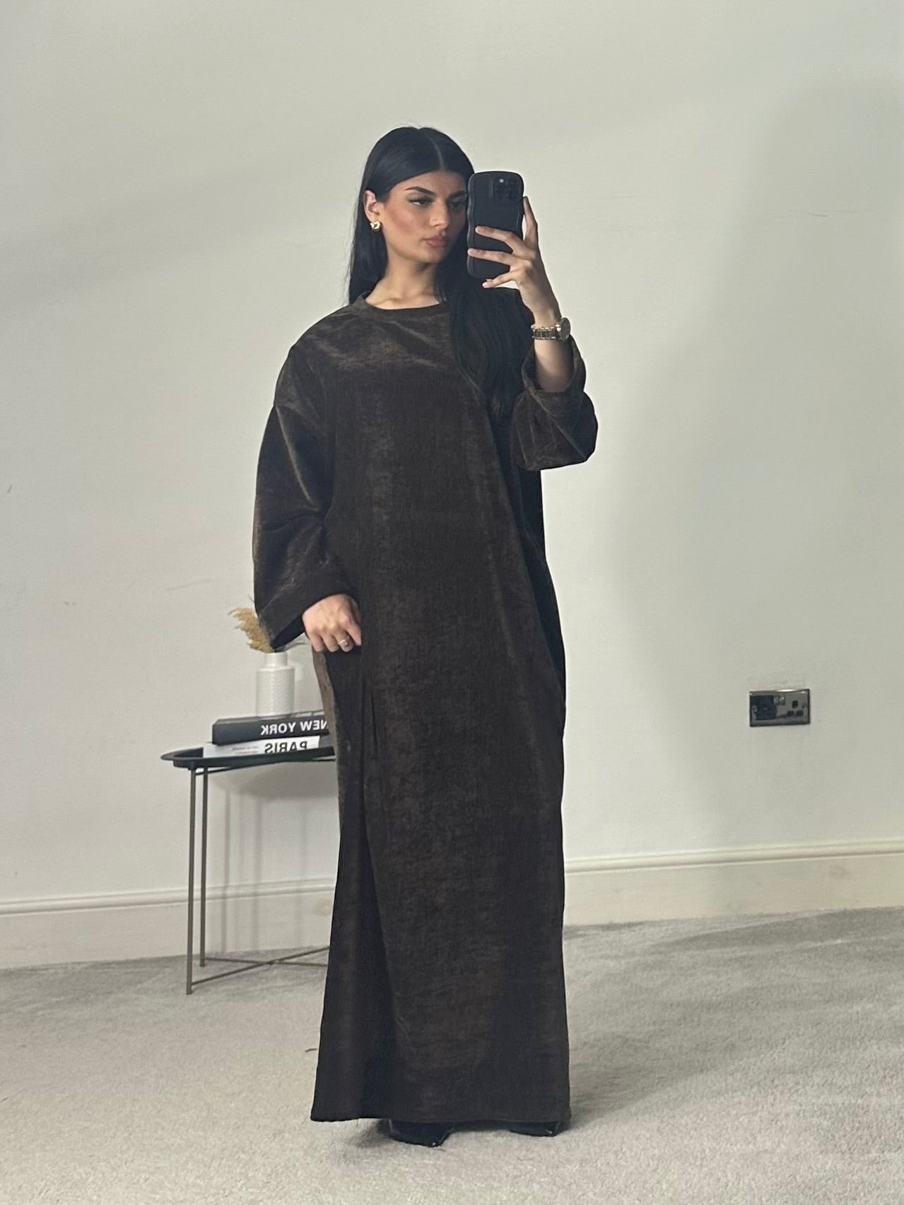Velvet Long Dress/Abaya