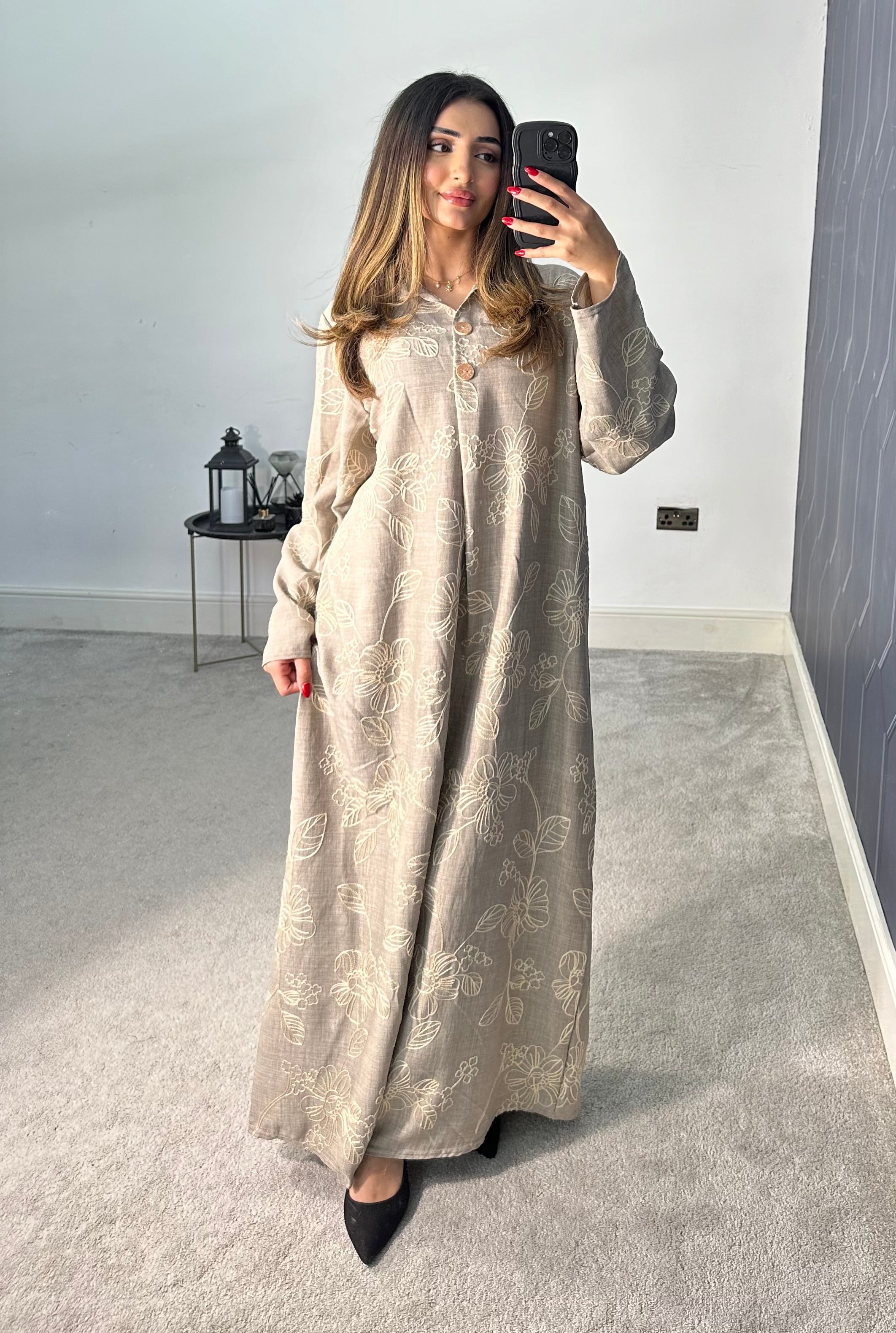 Madiha Embroidered Long Dress