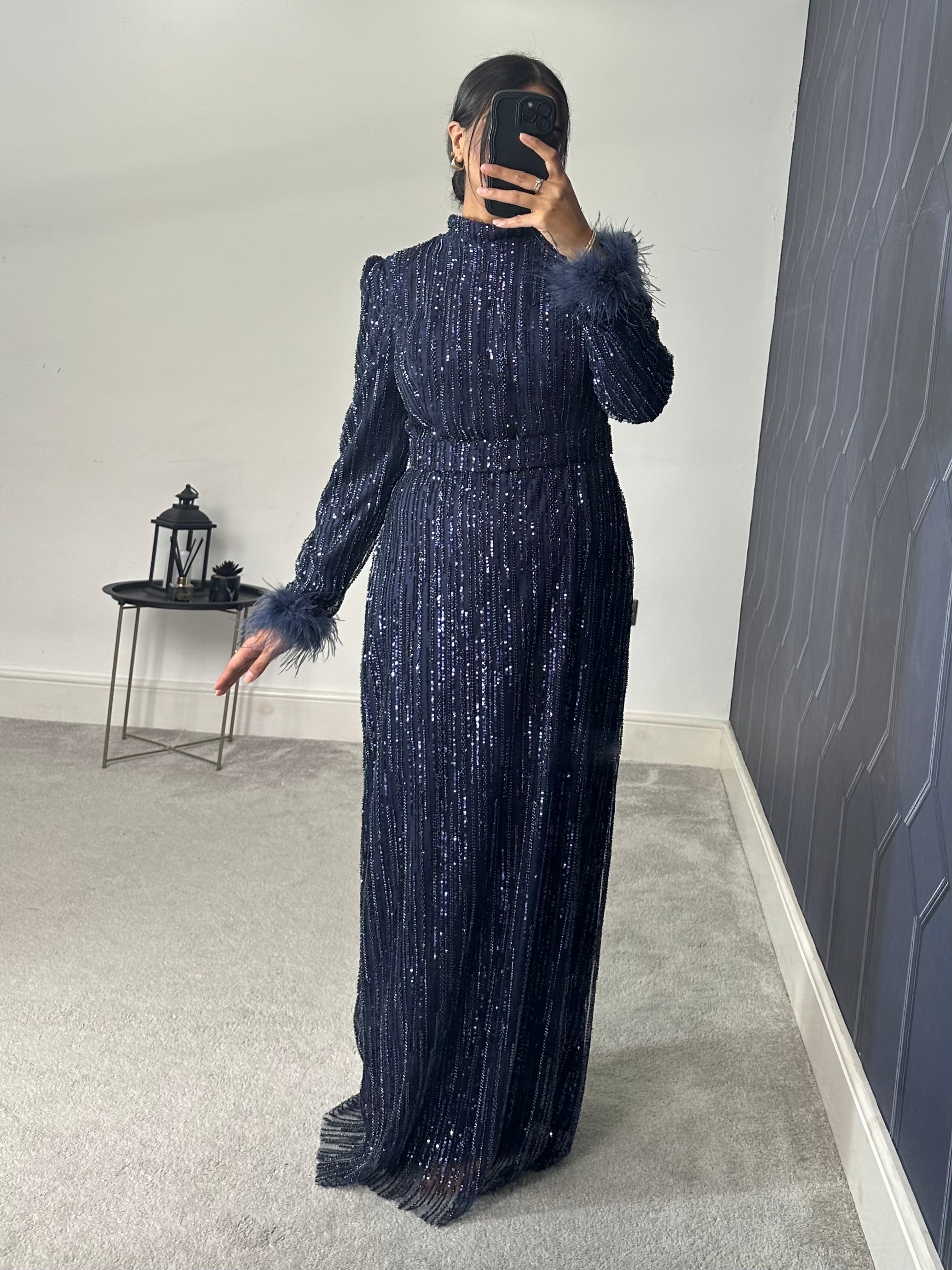 Beaded Modest Gown