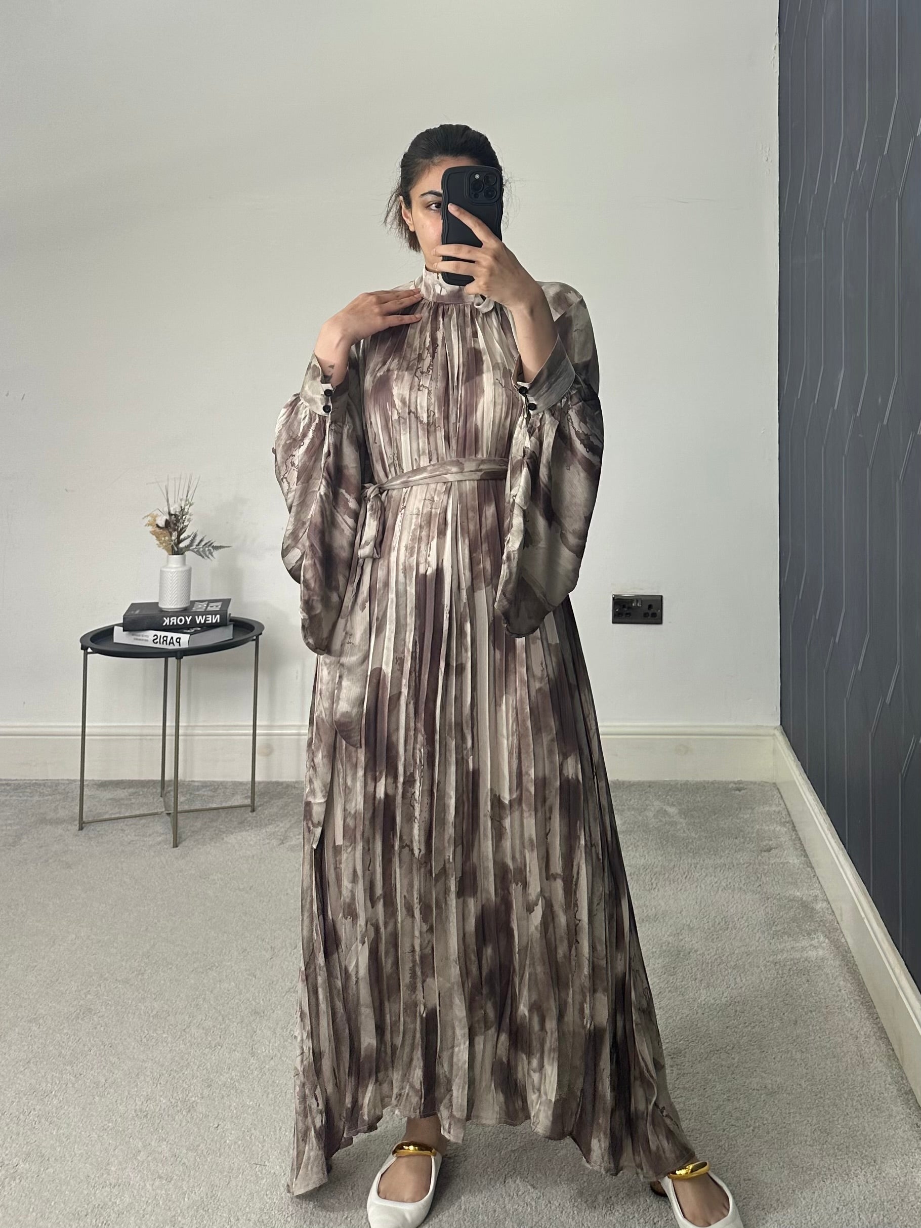Zaina Pleated Maxi Dress