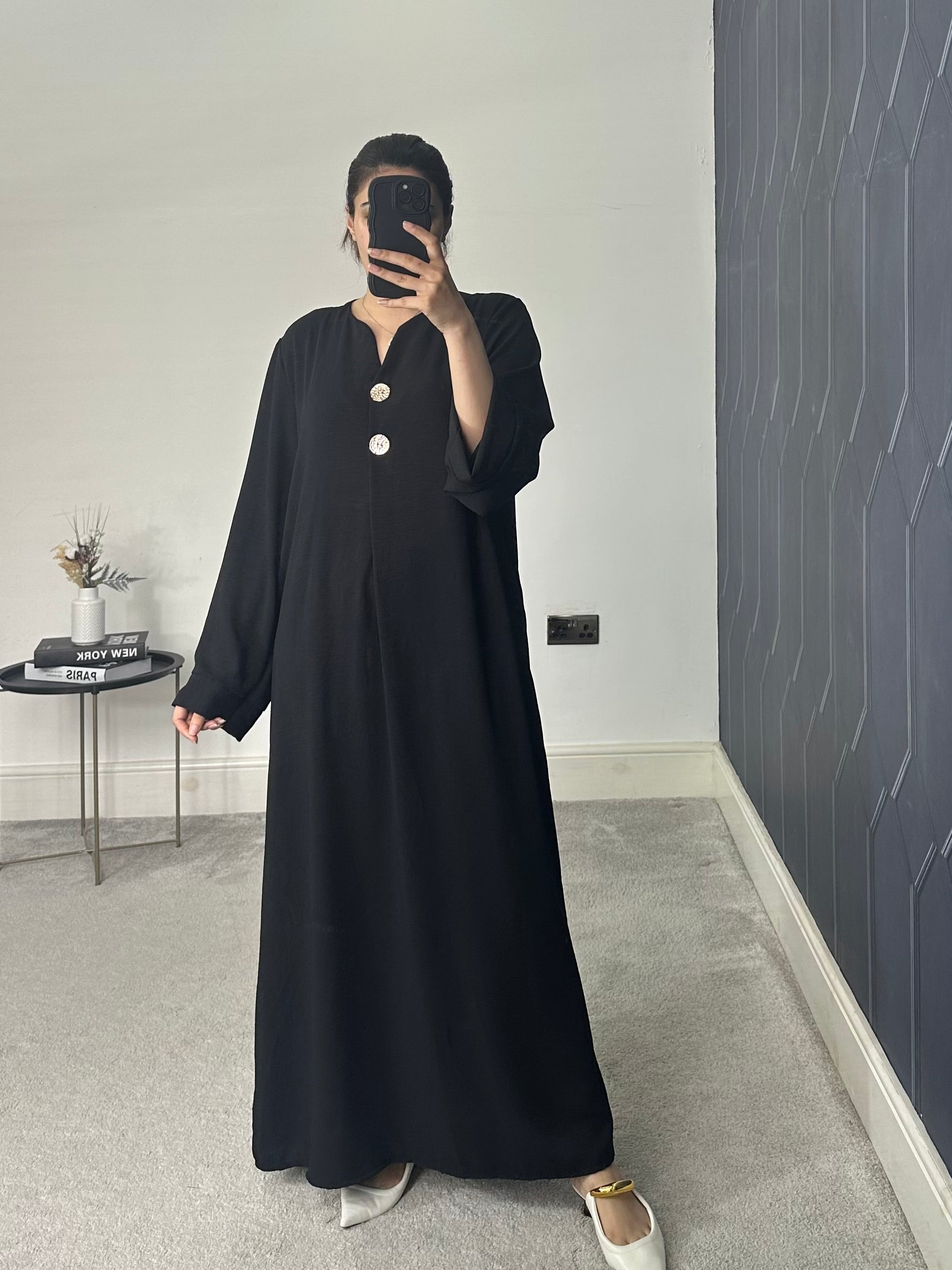 Huda Button Dress