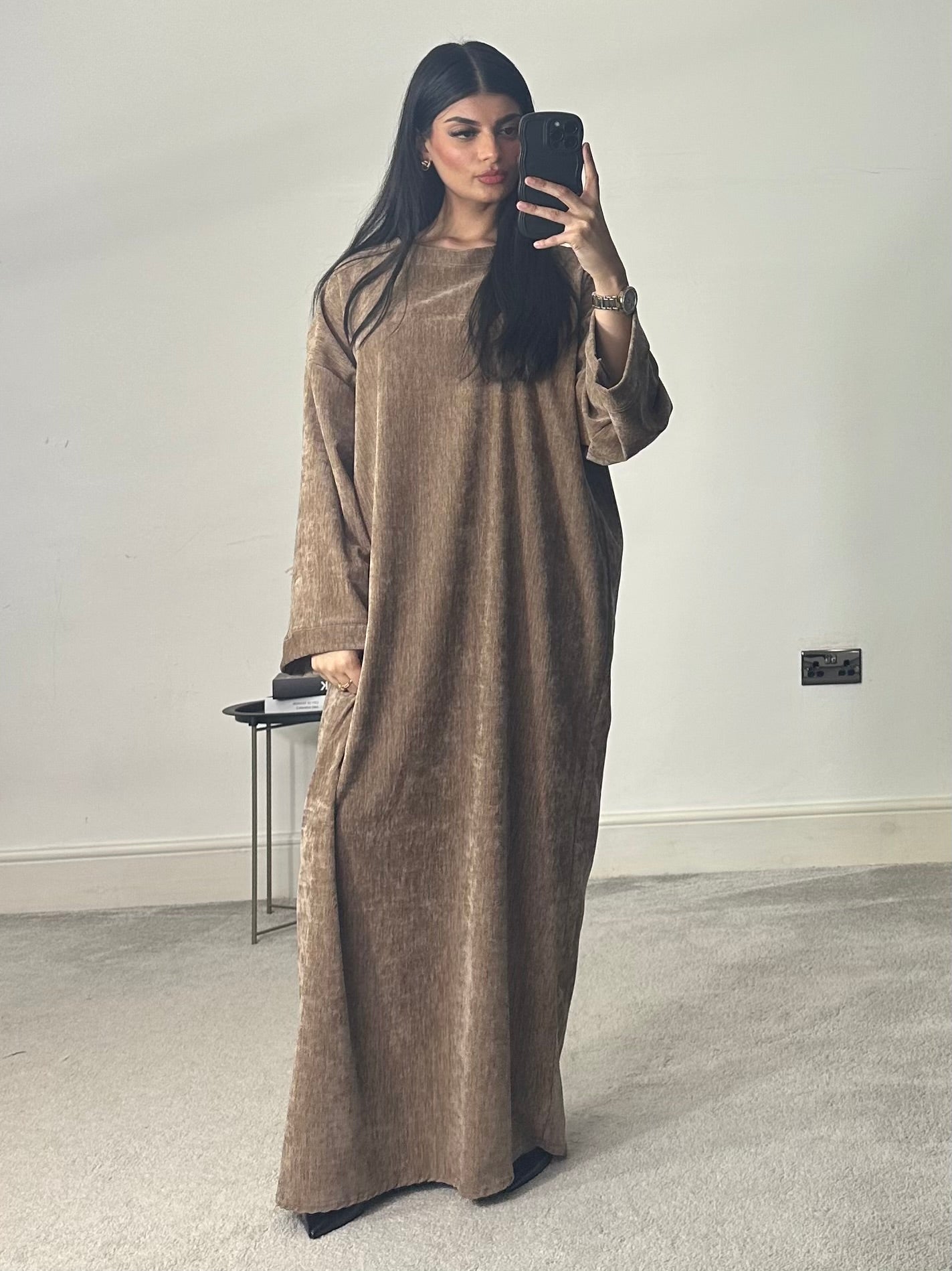 Velvet Long Dress/Abaya