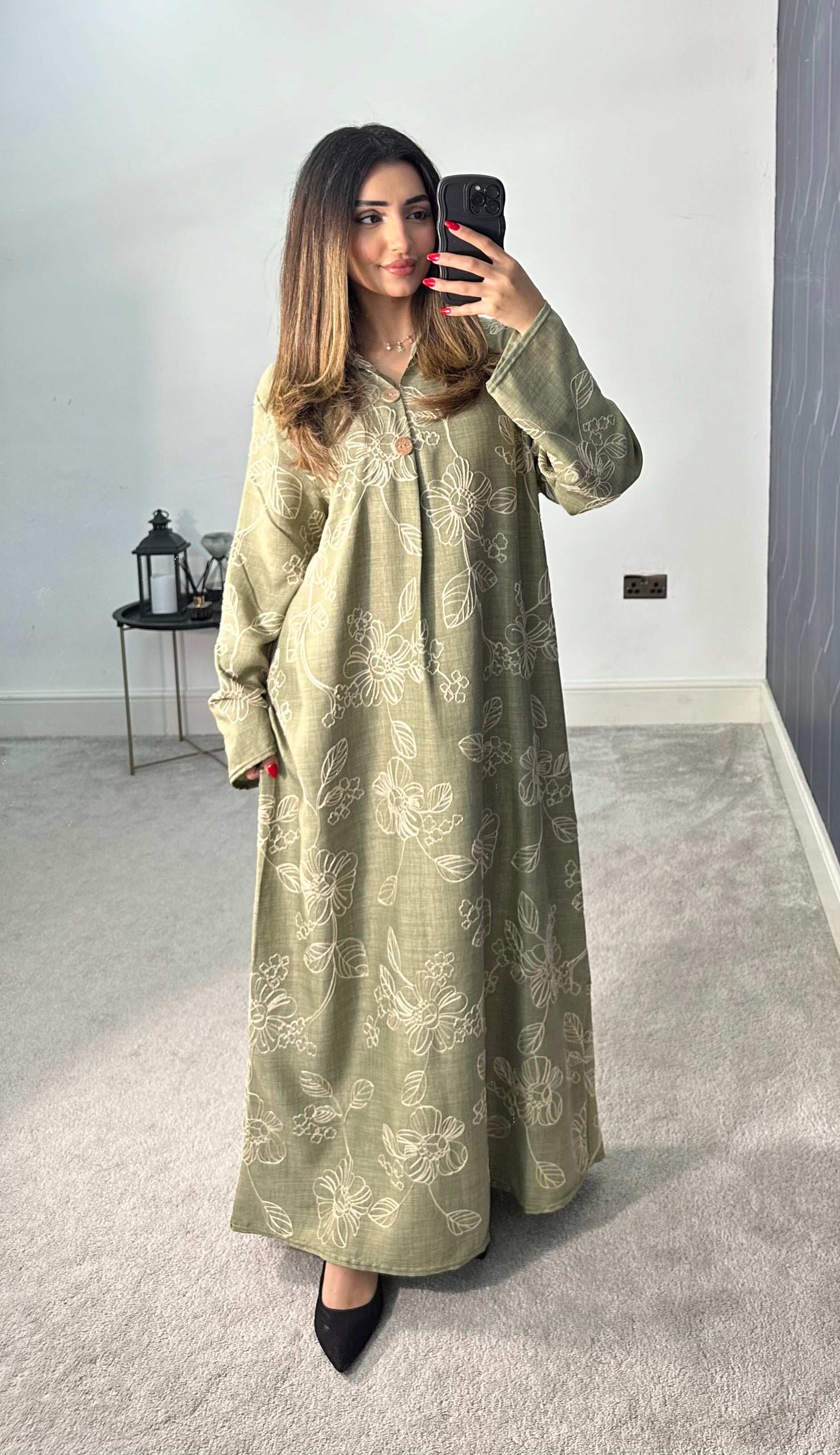 Madiha Embroidered Long Dress
