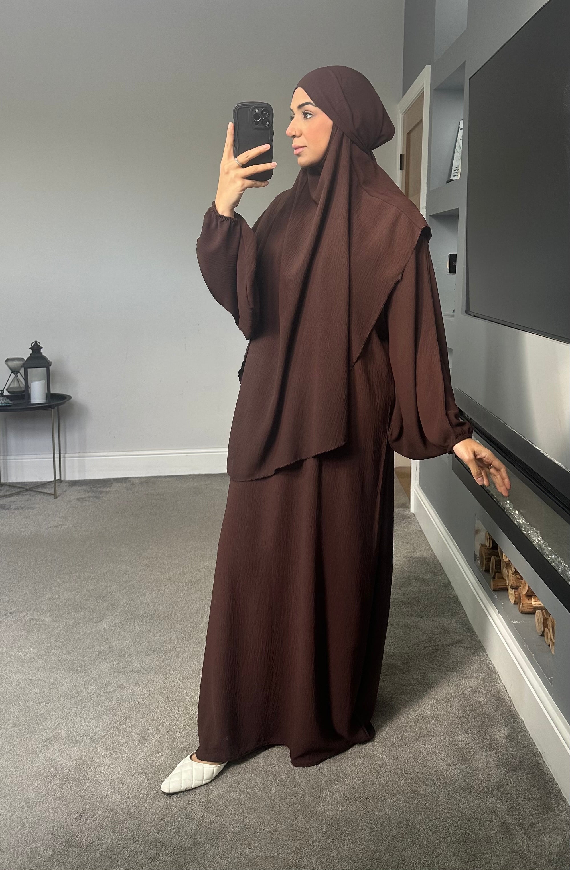 Hareem Batwing Sleeves Khimar Set