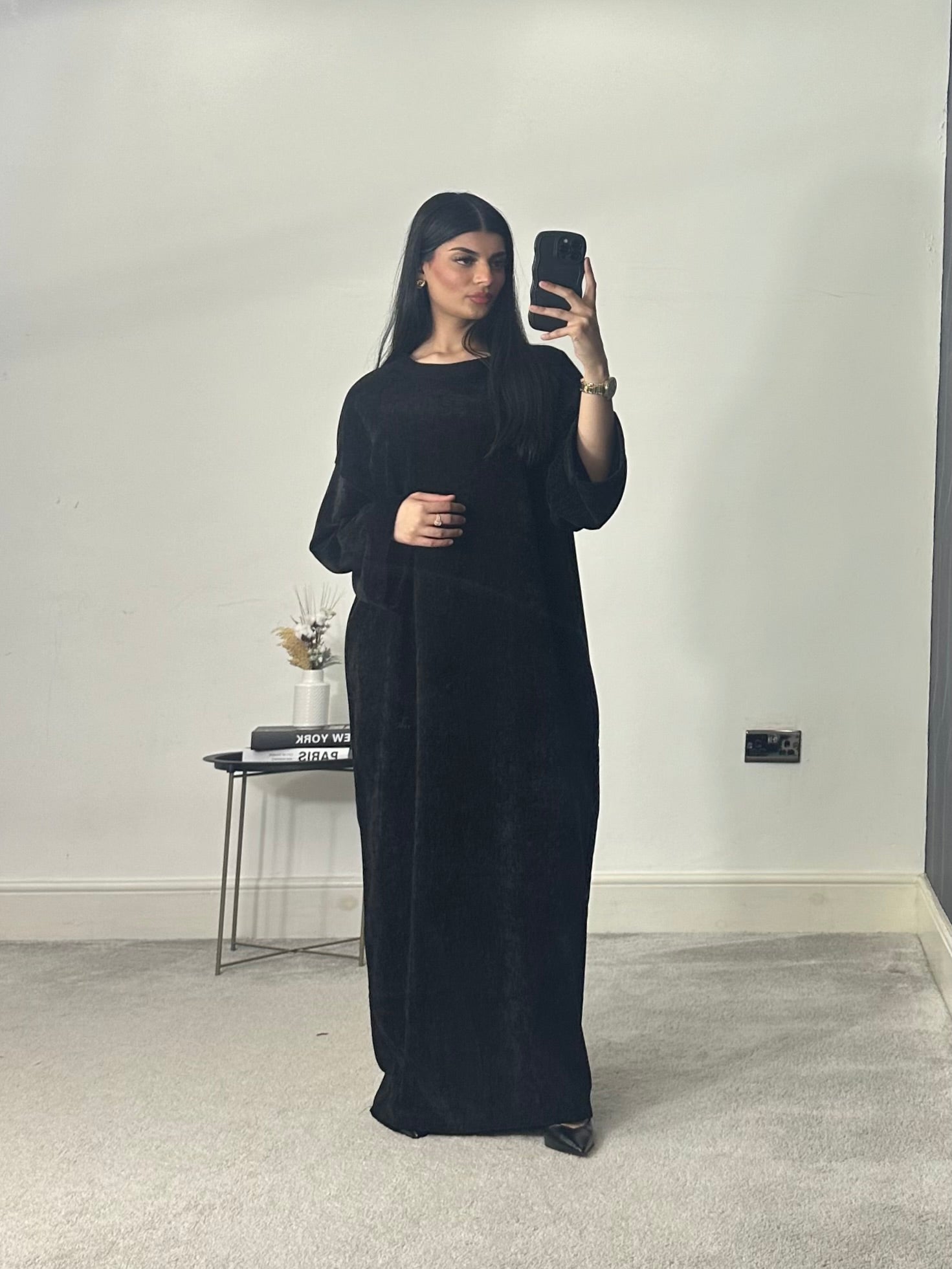 Velvet Long Dress/Abaya