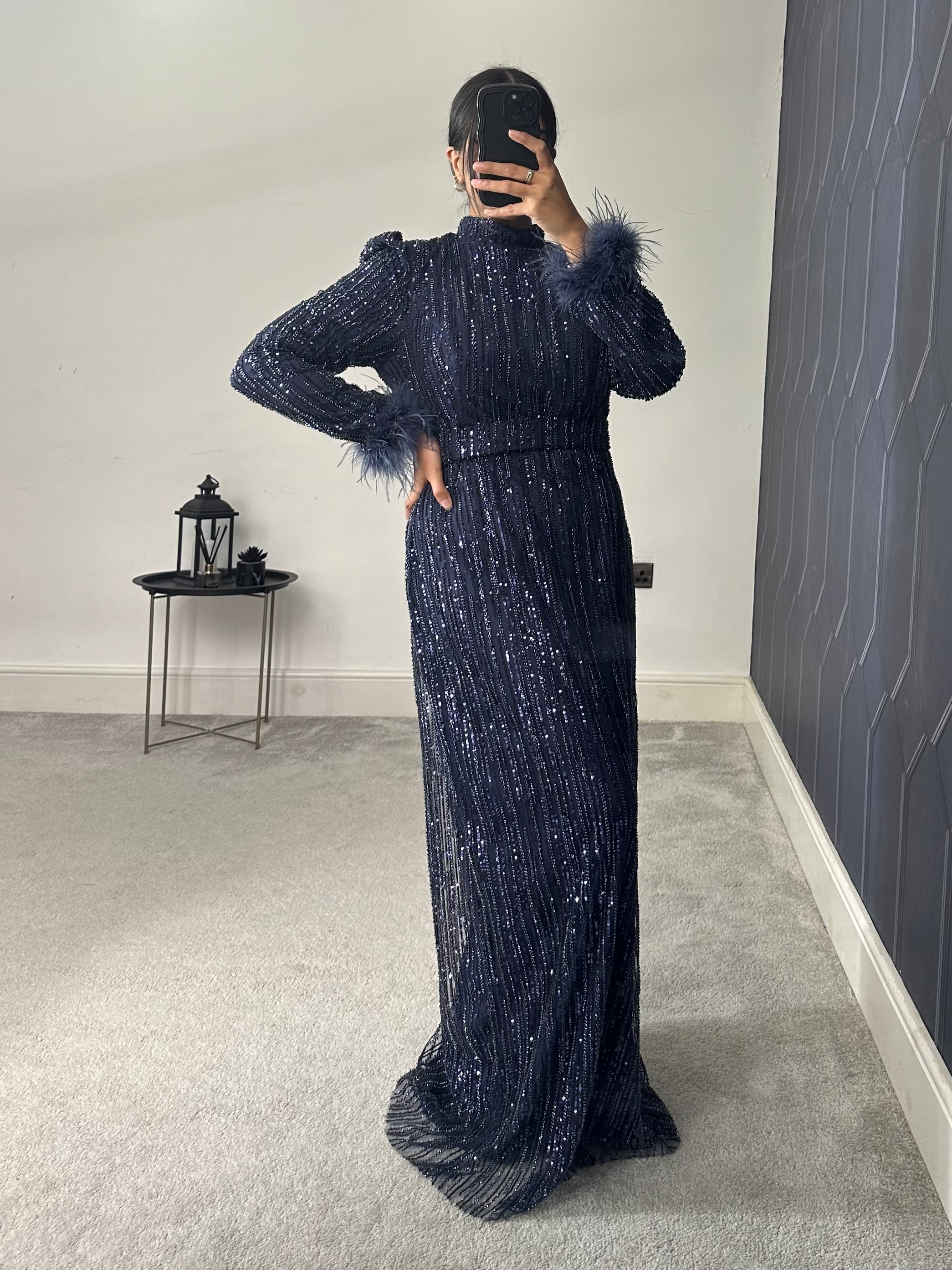 Beaded Modest Gown