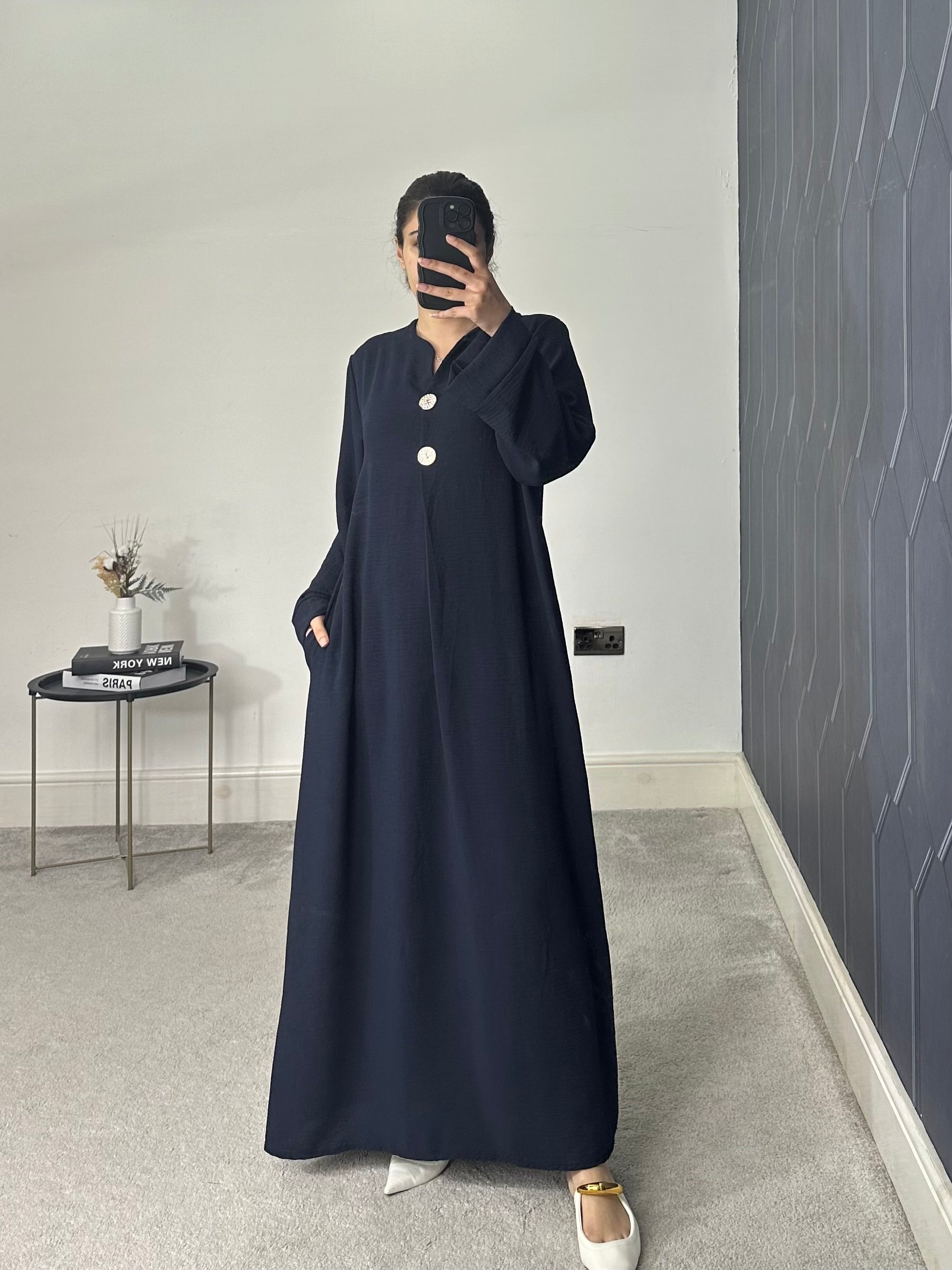 Huda Button Dress