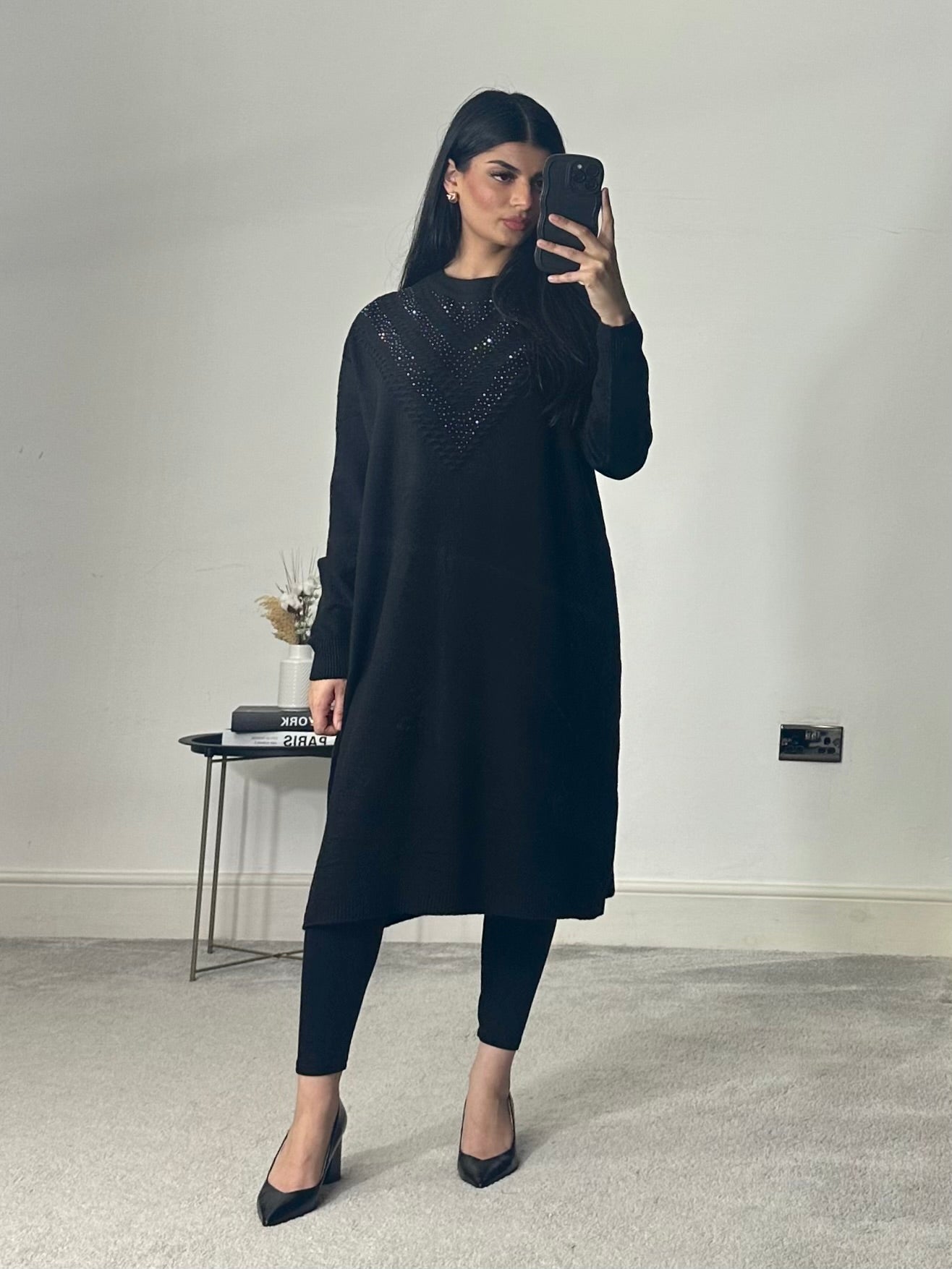 Soft Knitted Modest Long Sleeves Jumper Dress