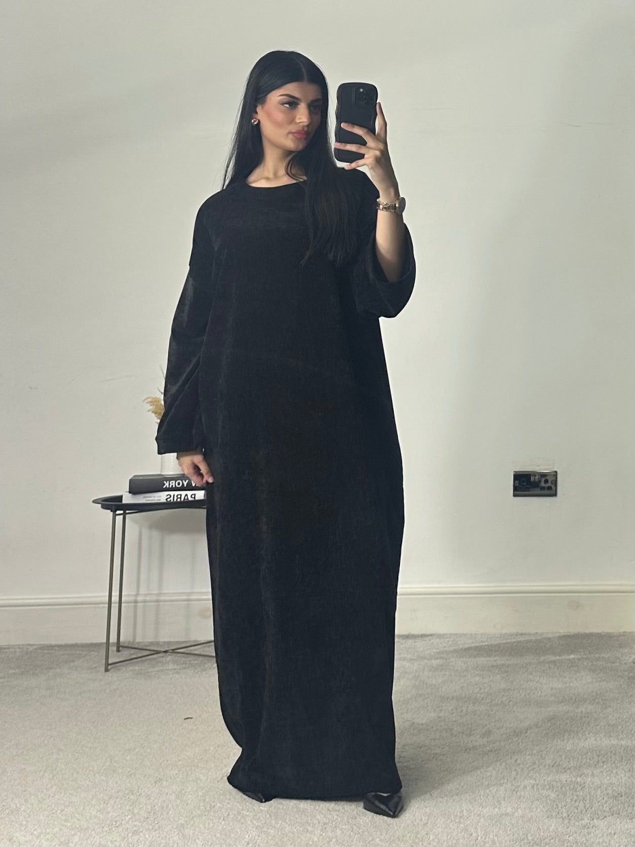 Velvet Long Dress/Abaya