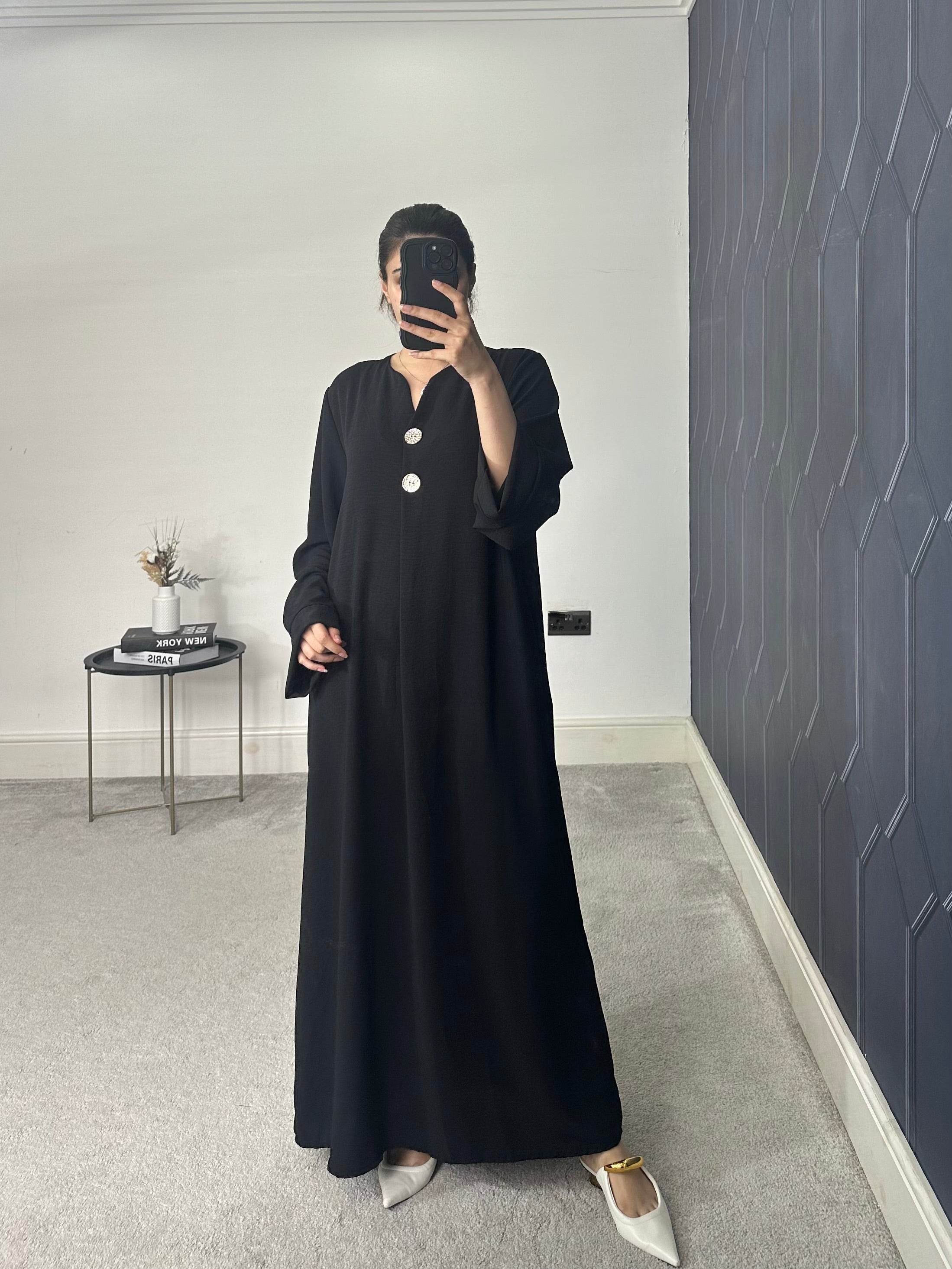 Huda Button Dress