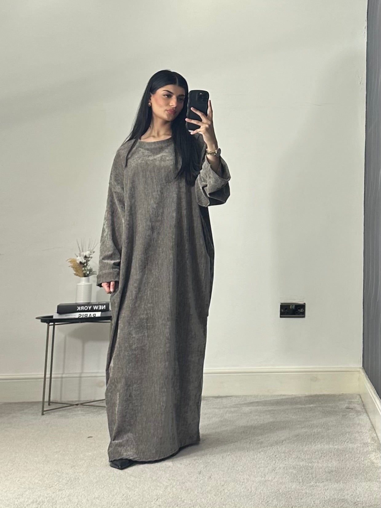 Velvet Long Dress/Abaya