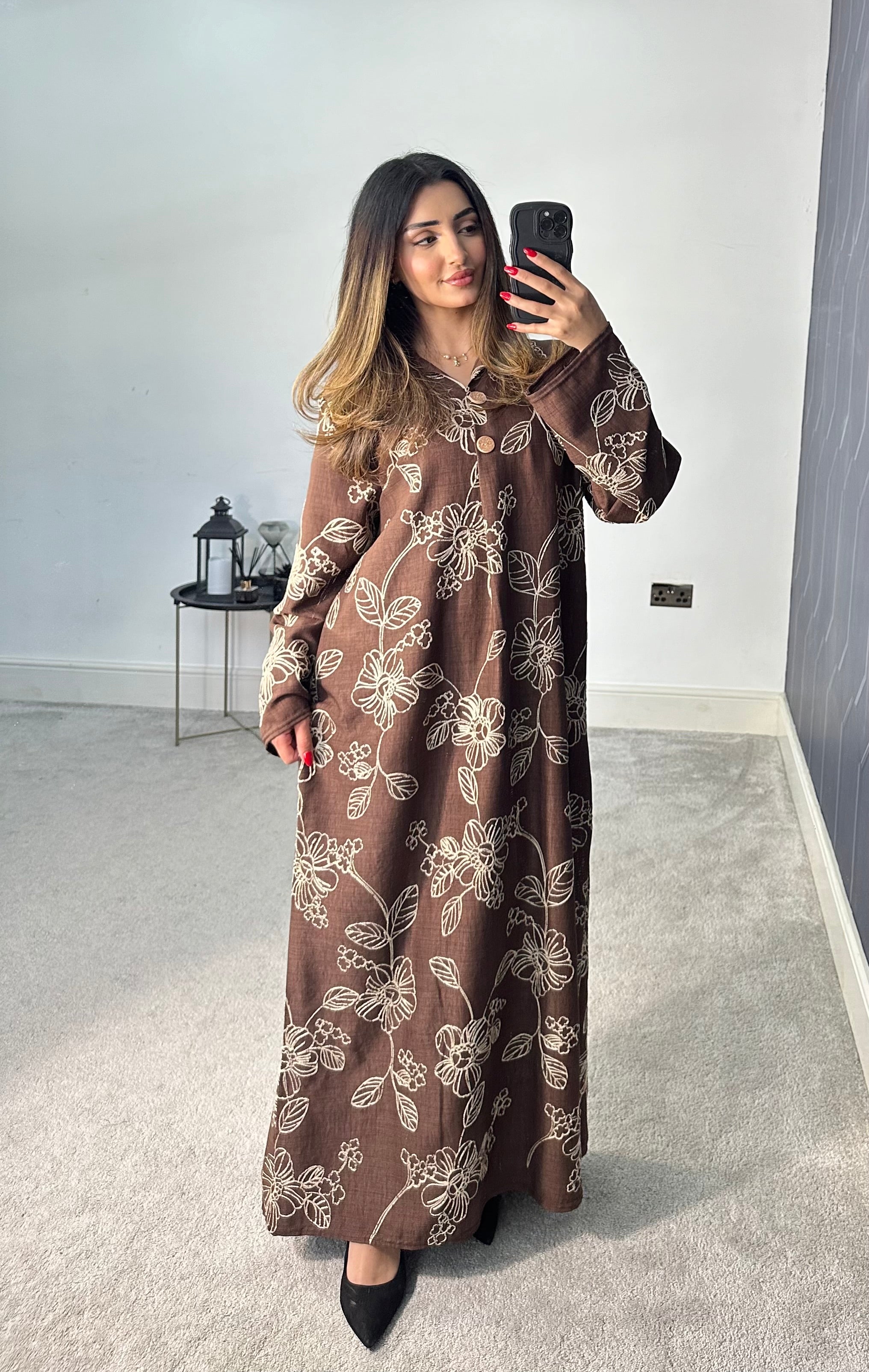 Madiha Embroidered Long Dress