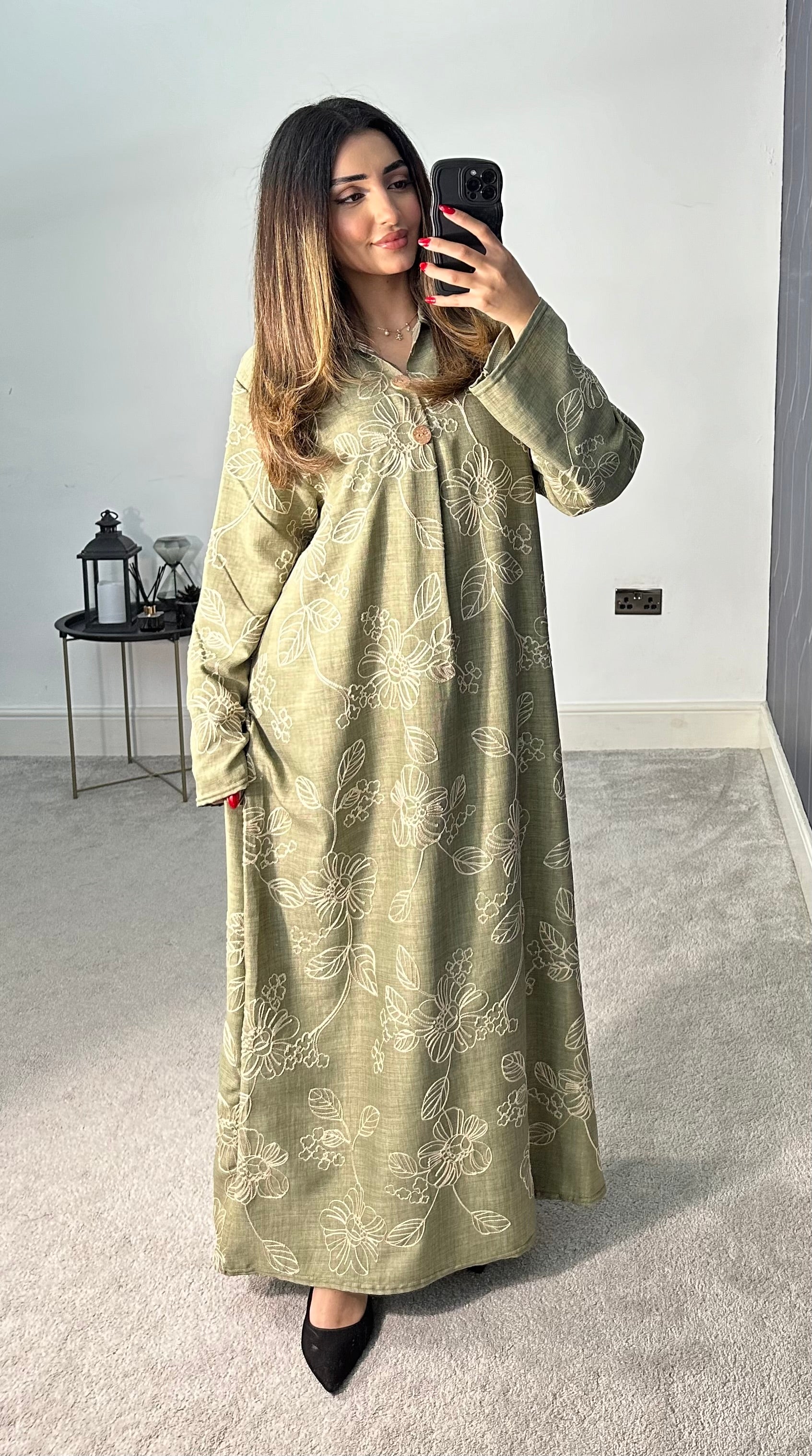 Madiha Embroidered Long Dress