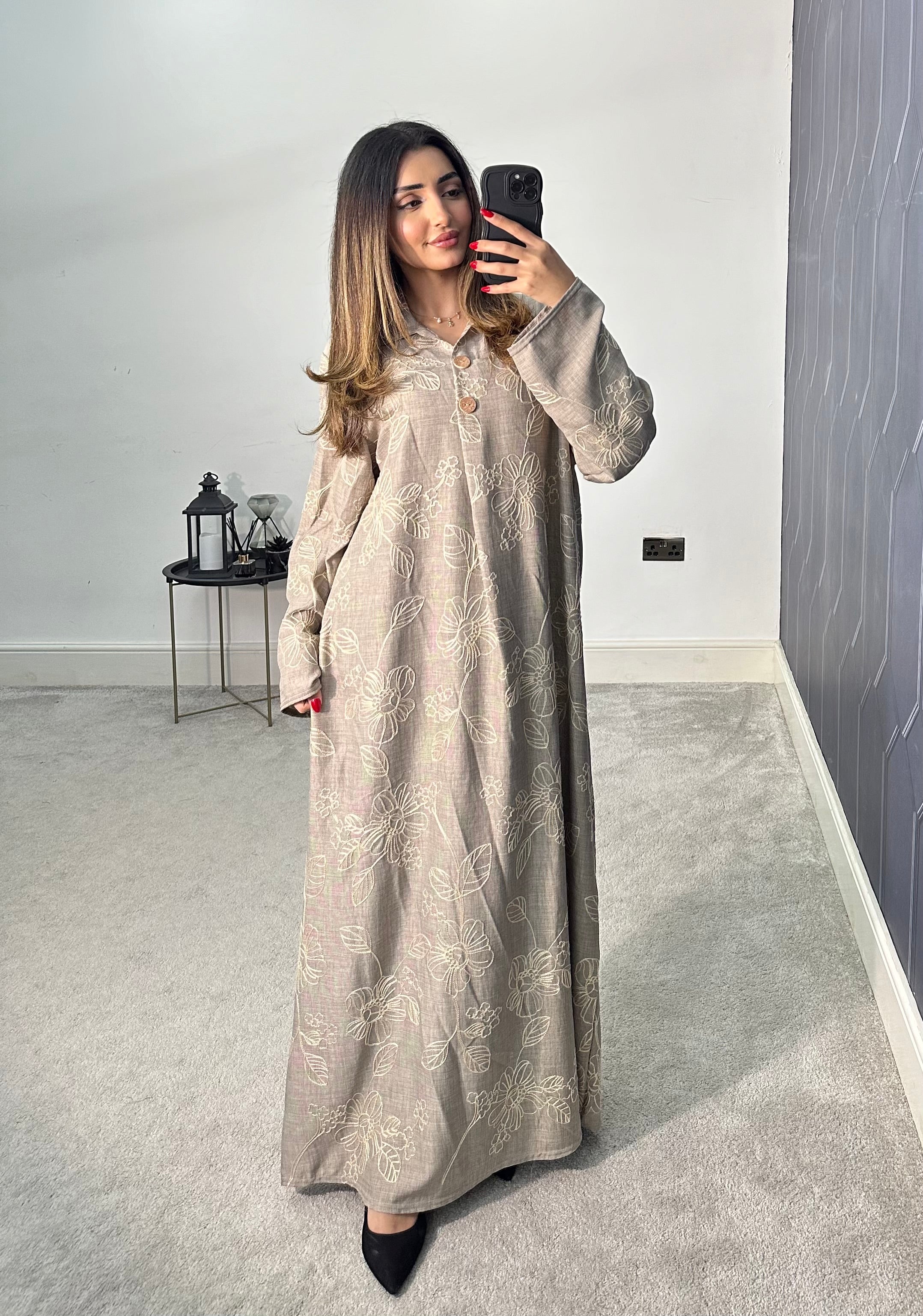 Madiha Embroidered Long Dress