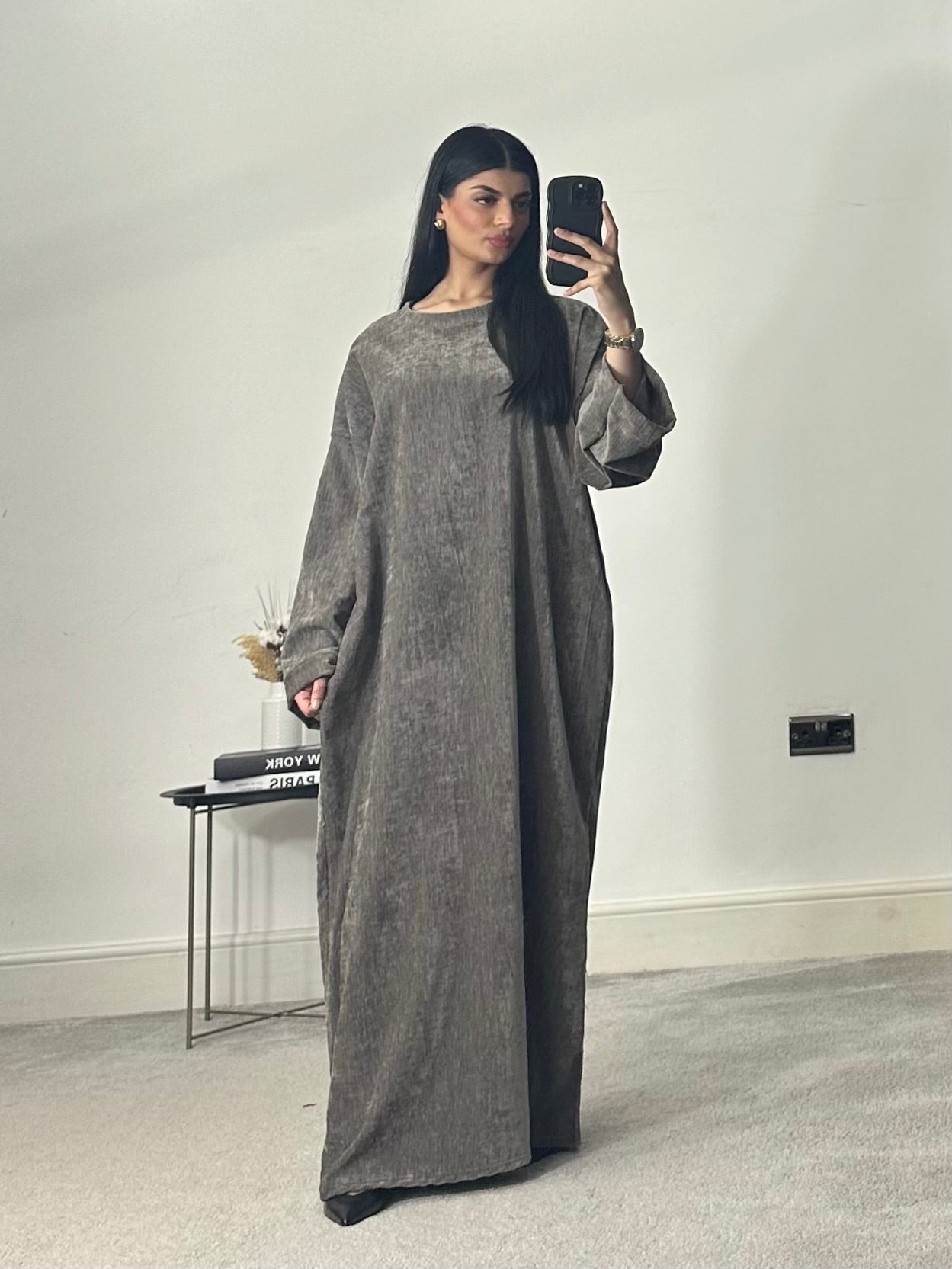 Velvet Long Dress/Abaya