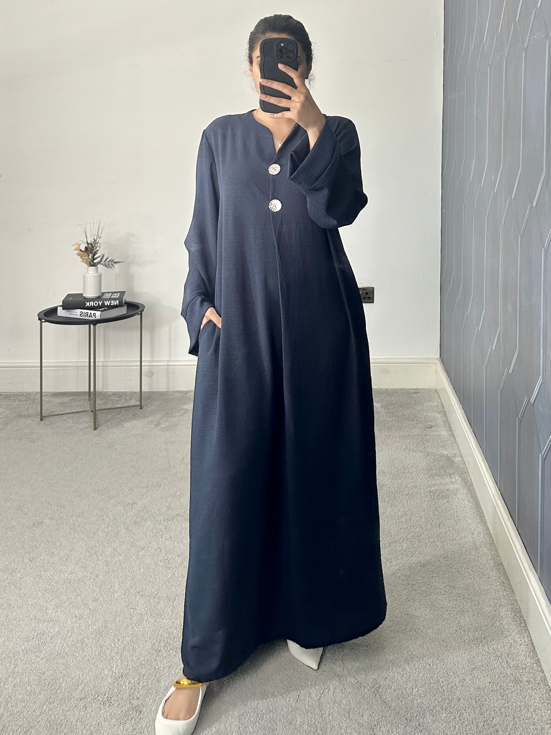 Huda Button Dress