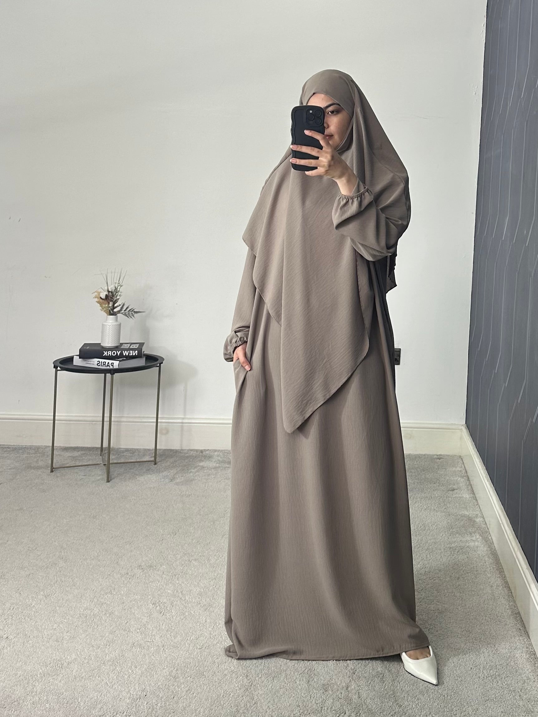 Hareem Batwing Sleeves Khimar Set