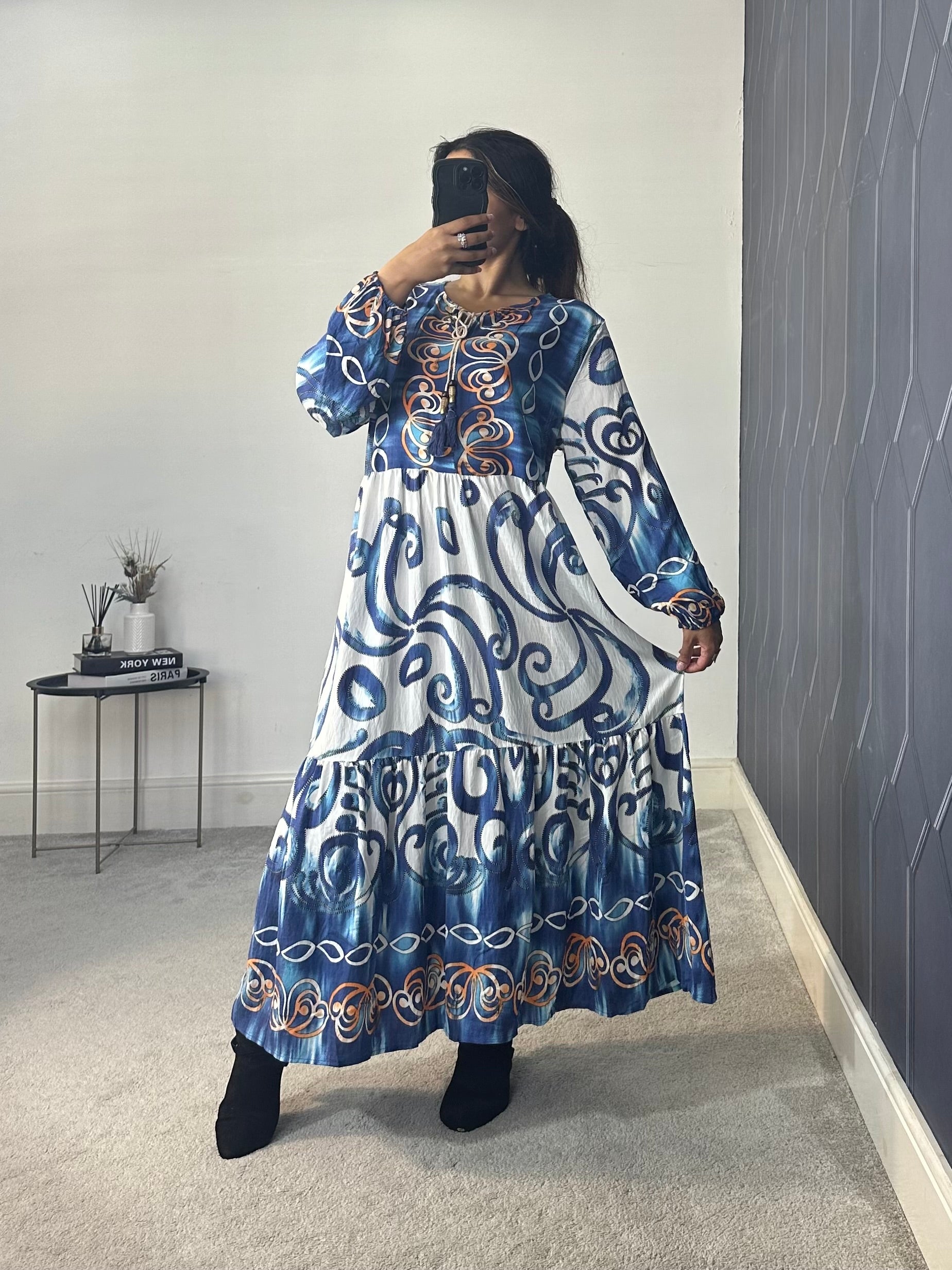 Printed Dress (Plus Size)