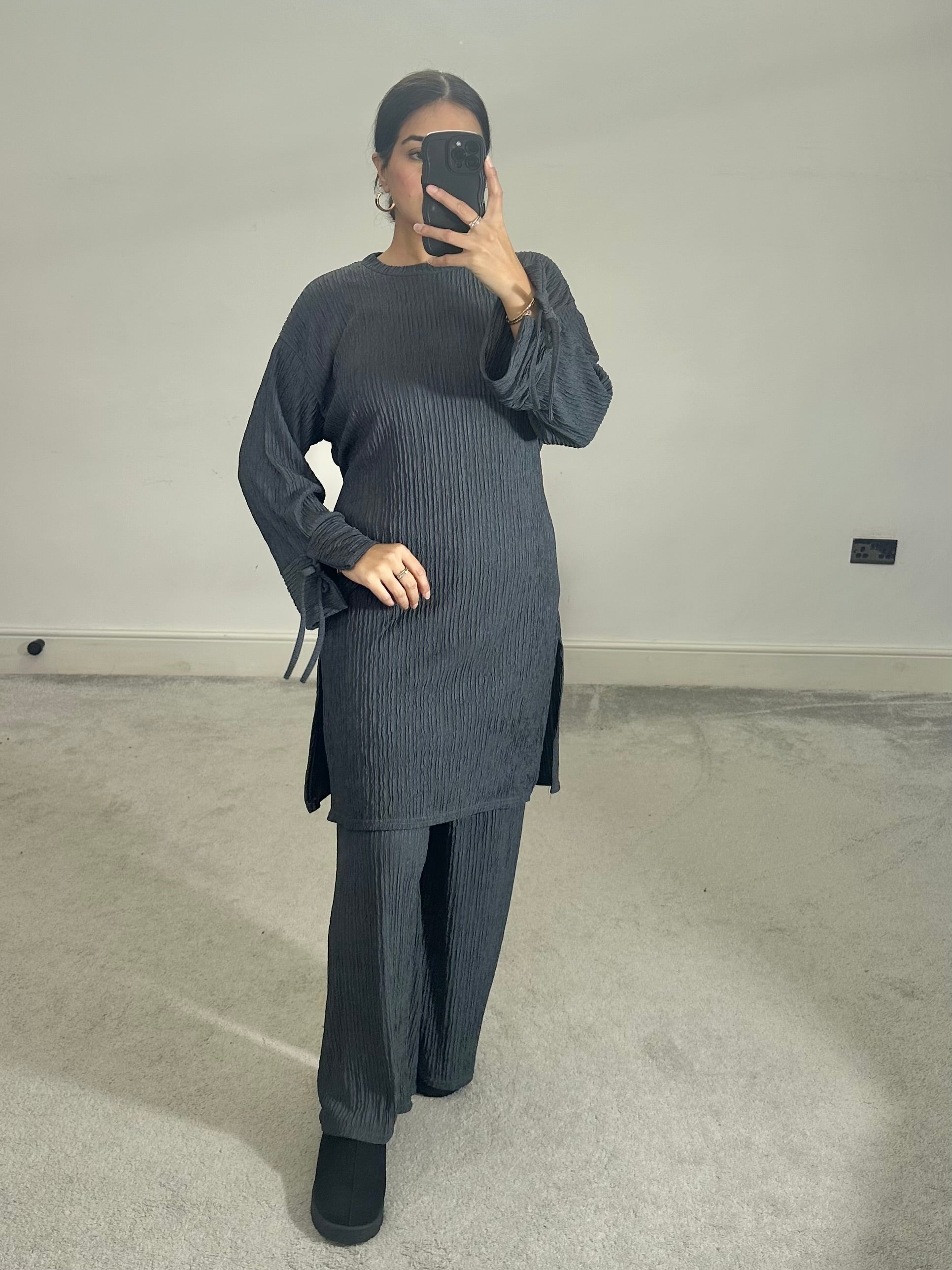 Zara crinkle print 2 piece co ord set
